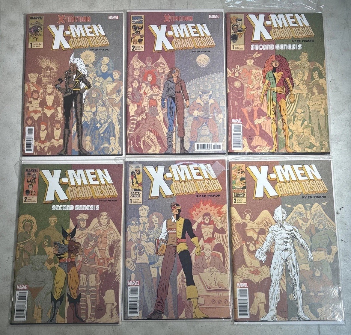 X-Men Grand Design 1 2 Second Genesis 1 2 & X-Tinction 1 2 Complete Set 6 ISSUES