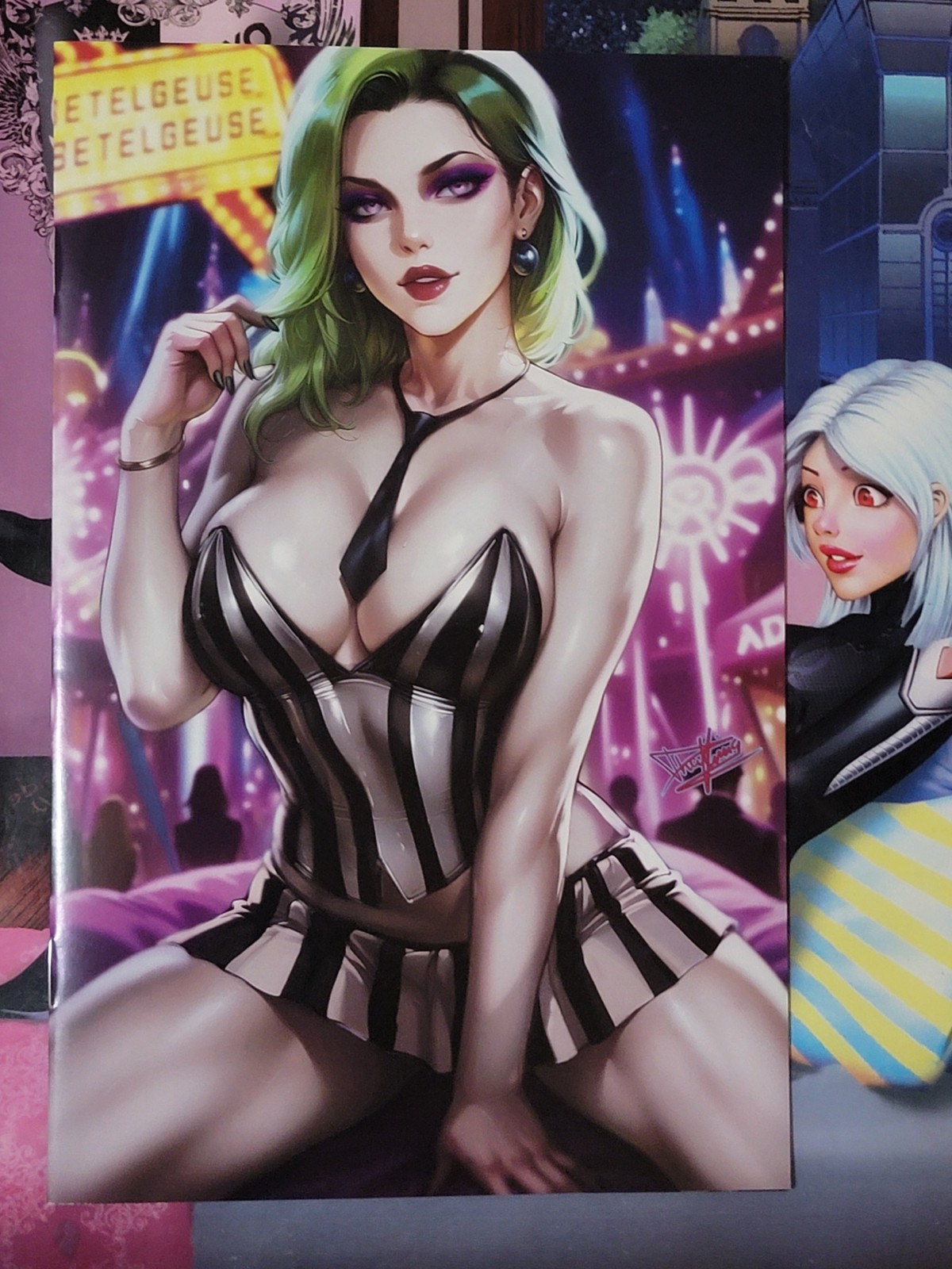 Artist Alley Multiverse Saga Dhaxina Dee Beetlejuice Virgin Variant Cover  🐓