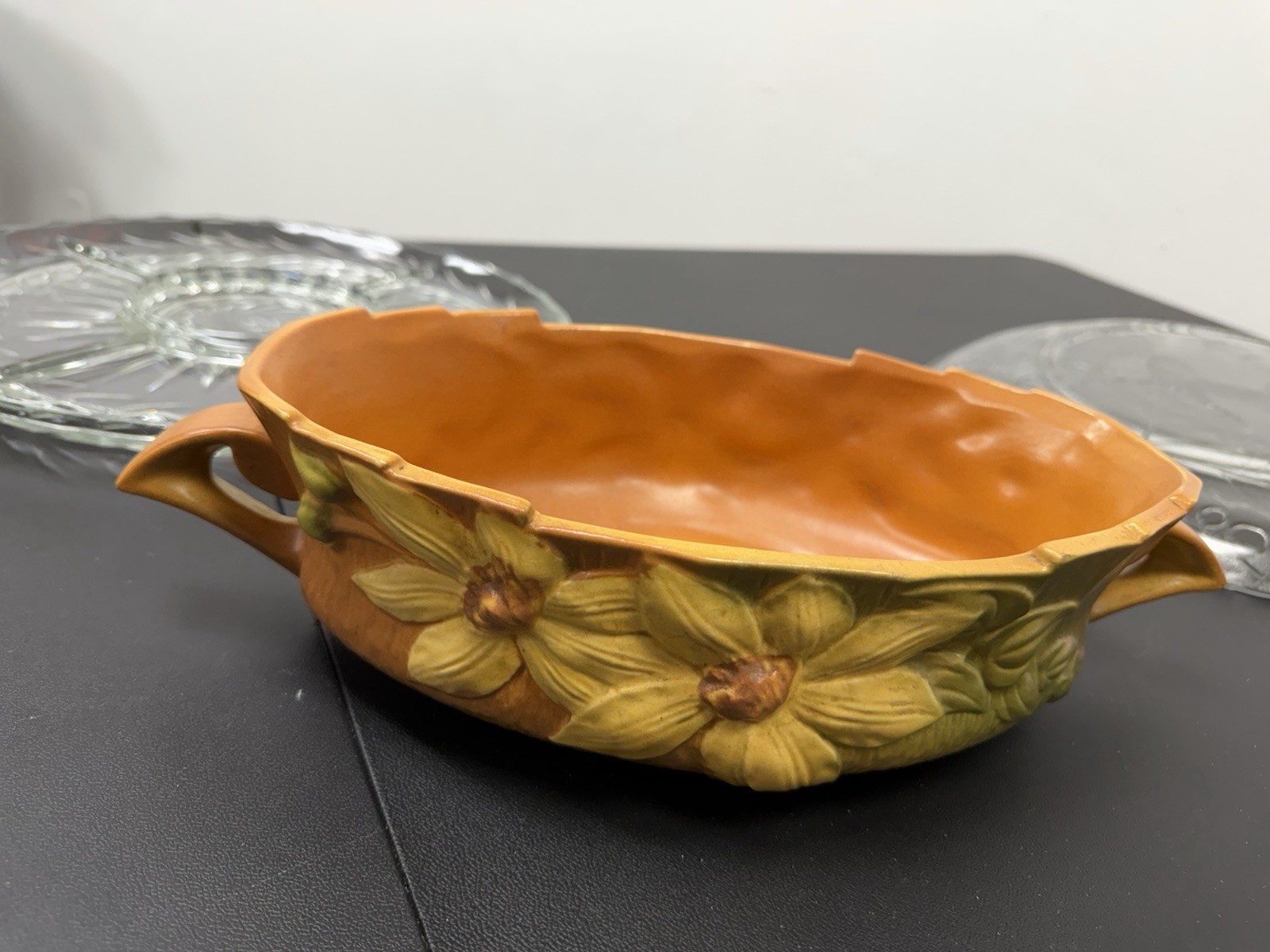 Ceramic Console Bowl By Roseville Pottery