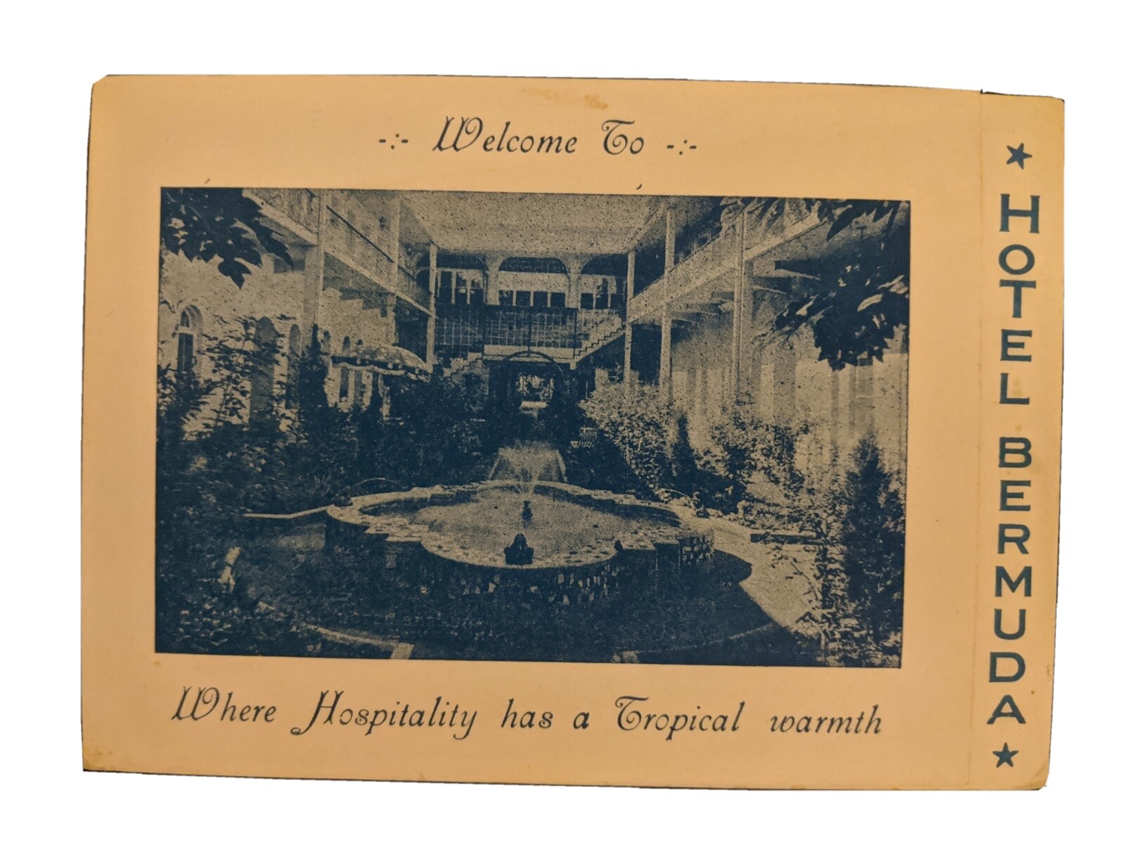 Vintage Hotel Bermuda Monterrey Mexico Plaza Zaragoza 1930s - 1950s  5 1/2x4