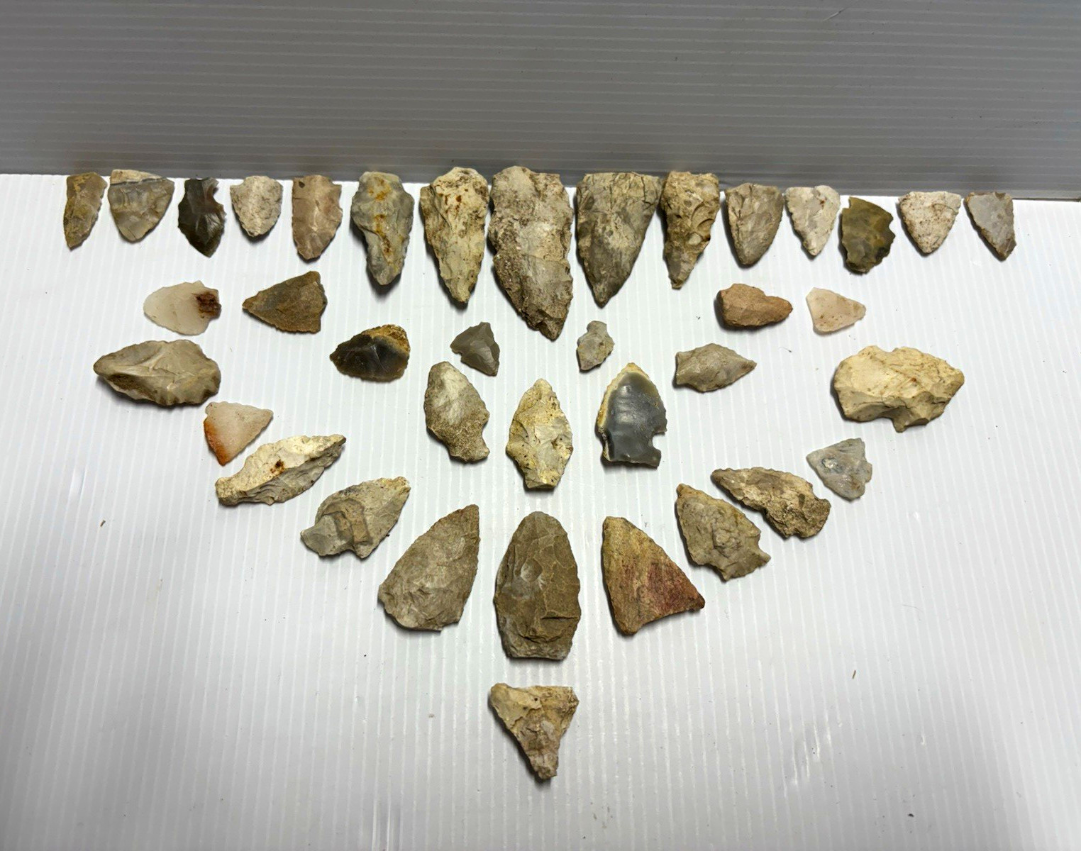 Native American Stone Tool Artifact Lot 38 Arrowhead Spear Points Knive WV/MD/OH