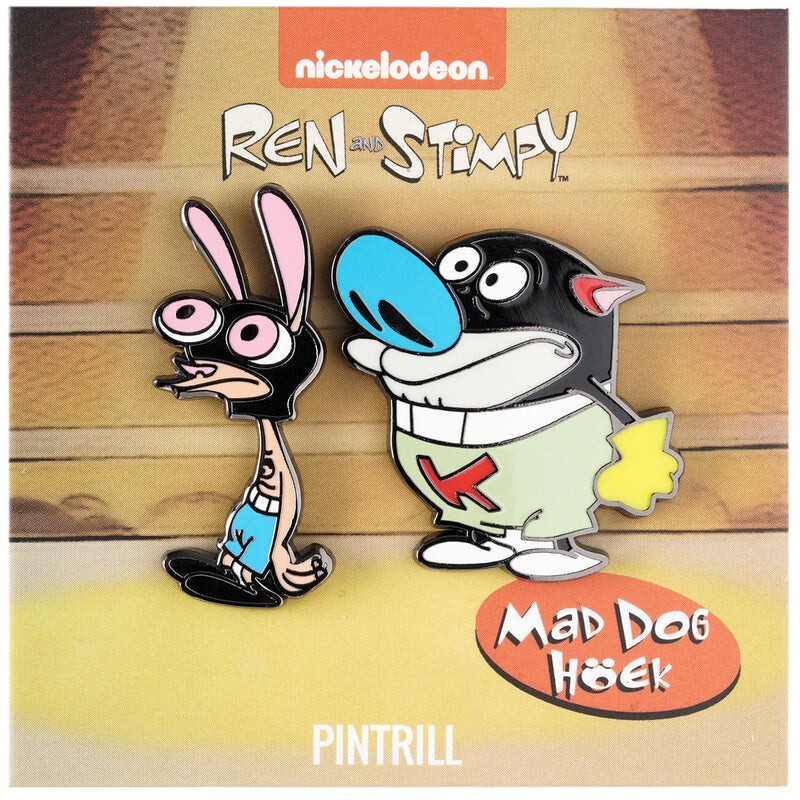 ⚡RARE⚡PINTRILL x REN & STIMPY Mad Dog Hoek Pin Set *LIMITED EDITION OF 250* NEW
