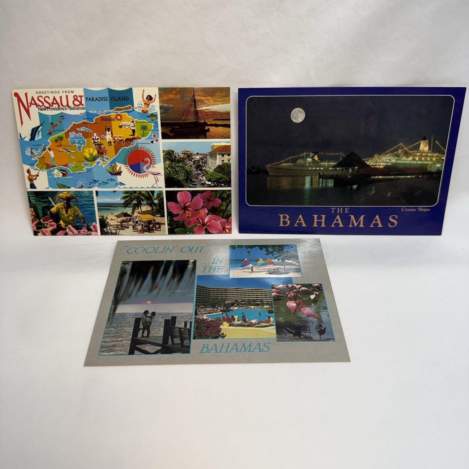 Postcards Bahamas Paradise Island NEW Vintage 1980s Lot of 3 Standard Size