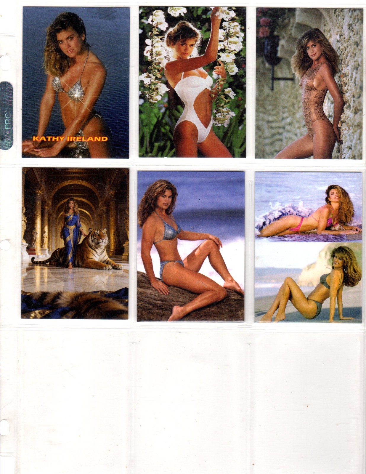 KATHY IRELAND   CUSTOM TRADING CARD 6 CARDS  SET