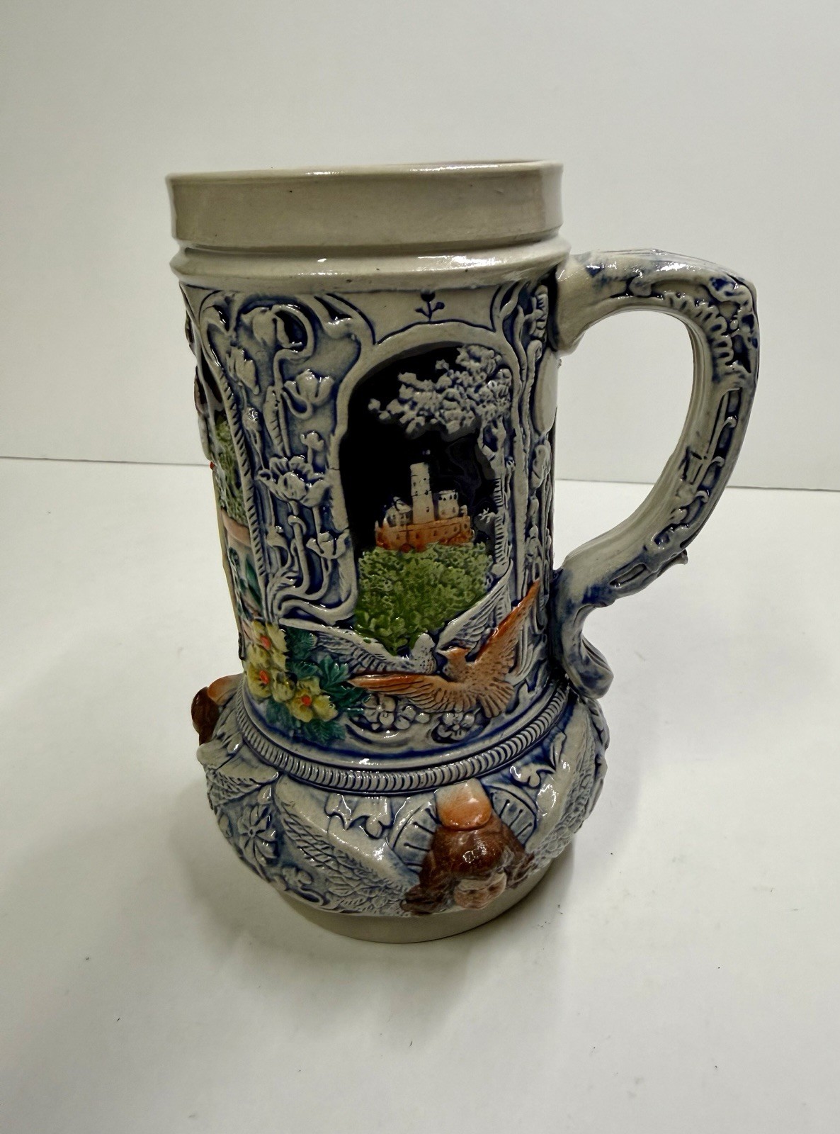 Vintage DuZeil ALWE Wedding Bride and Groom Ceramic No Lid Beer Stein Germany