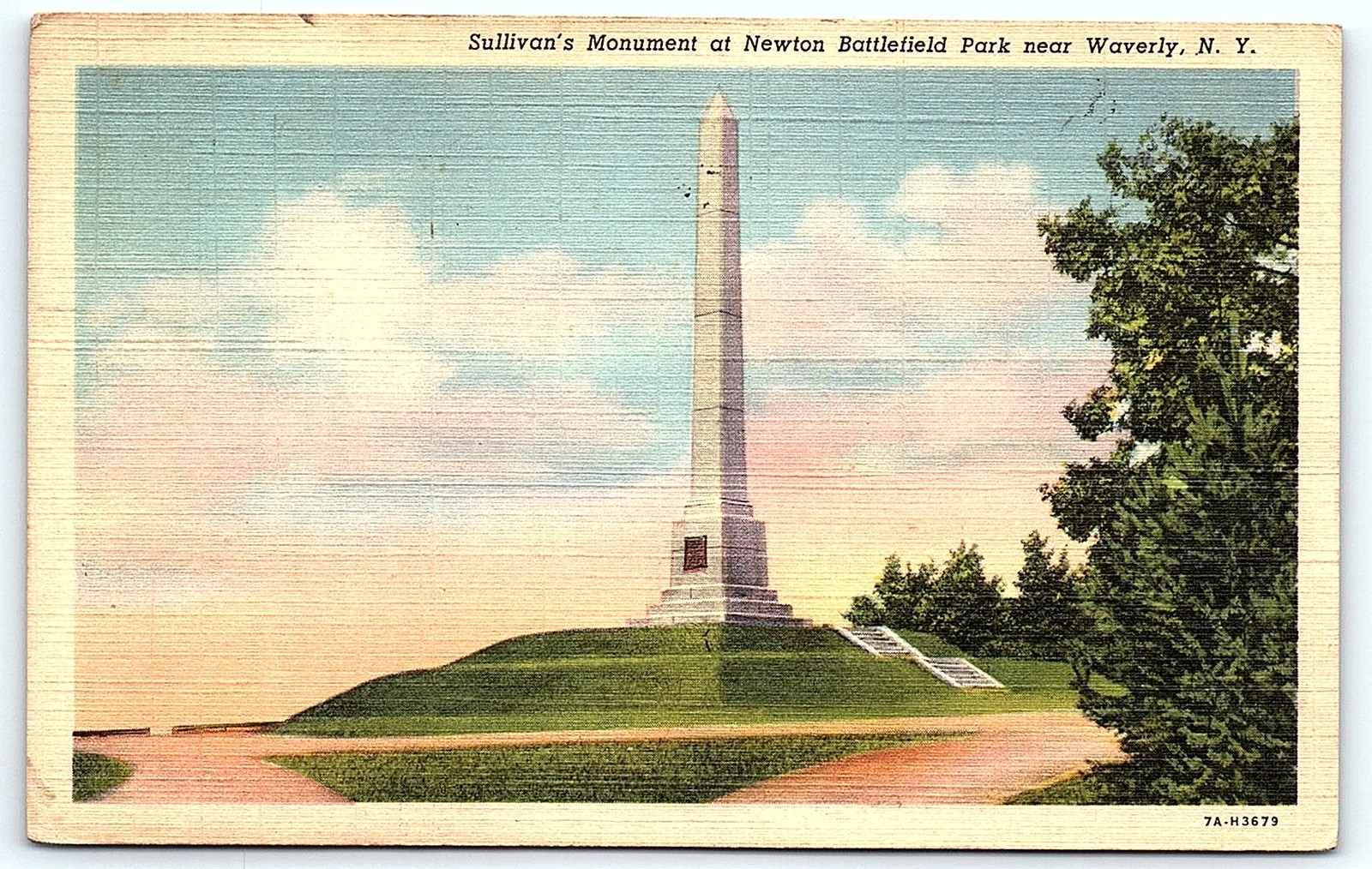 Postcard: Sullivan's Monument, Newton Battlefield Park, NY Postcard: Sullivan's Monument, Newton Battlefield Park, NY