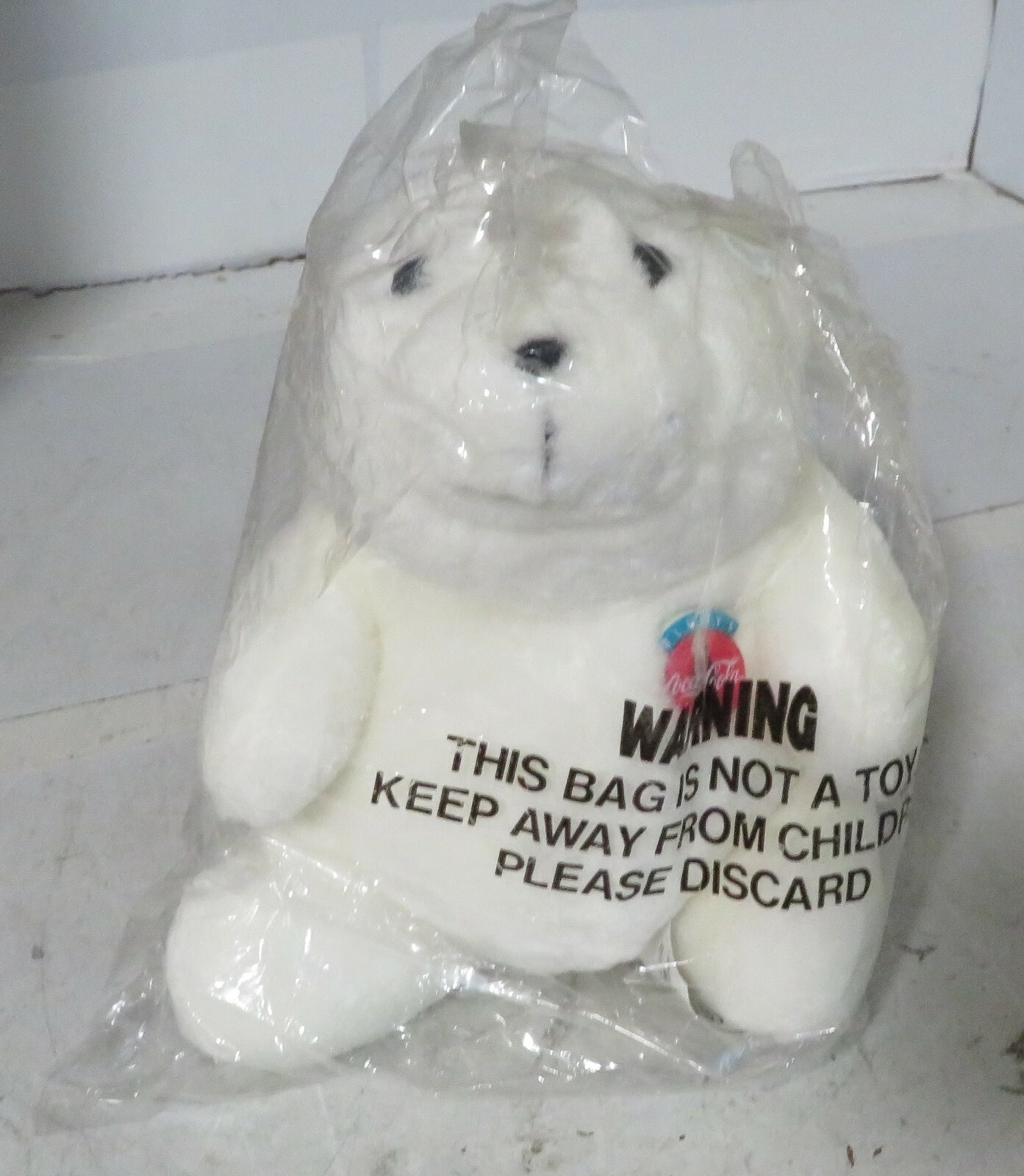 Coca-Cola Polar Bear Plush Coke Bottle Badge White 7