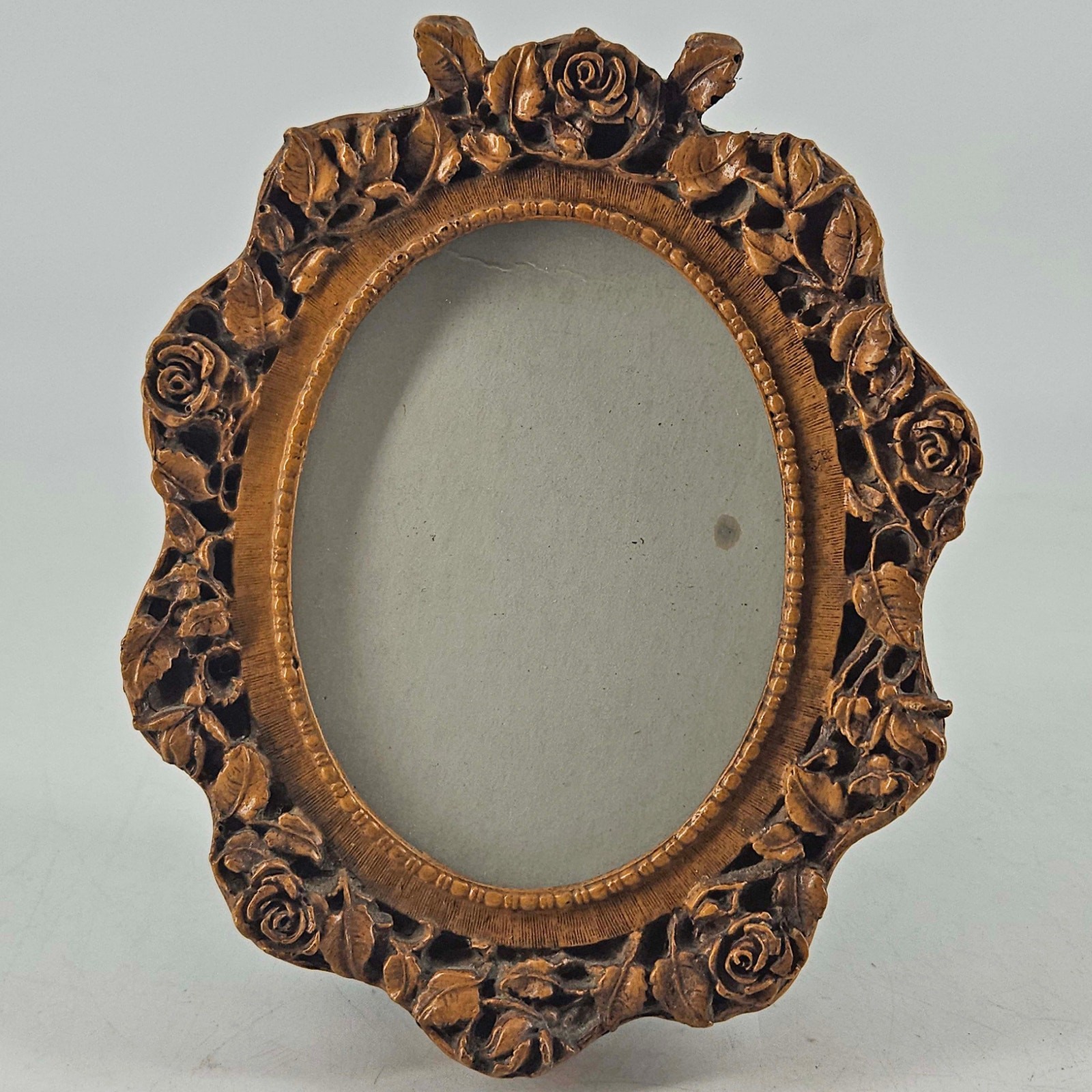 Vintage Style wood oval Picture Frame Victorian Style Rosebud Designs