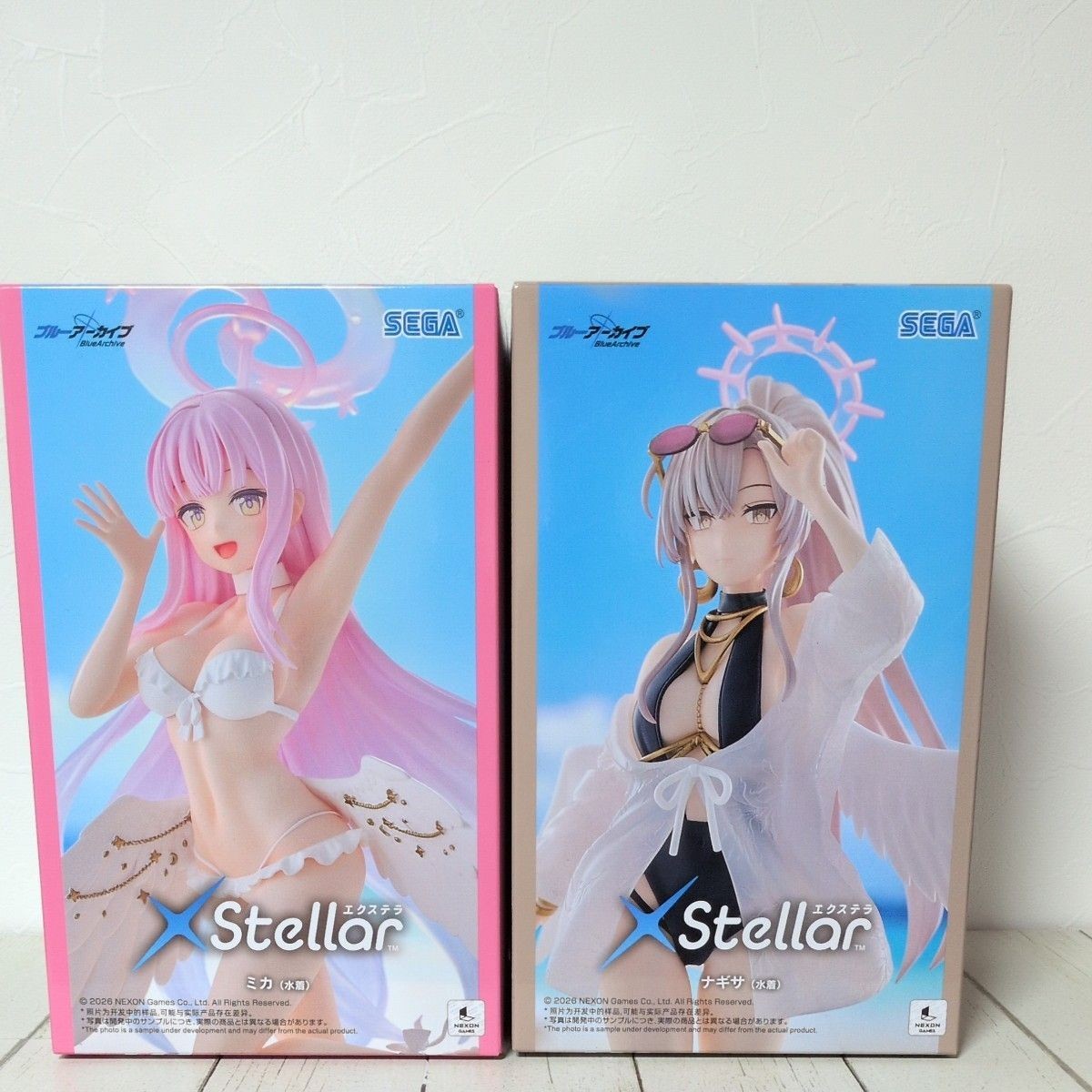 Blue Archive XStellar Nagisa Mika Swimsuit Prize Figure Set Japan Blue Archive XStellar Nagisa Mika Swimsuit Prize Figure Set Japan