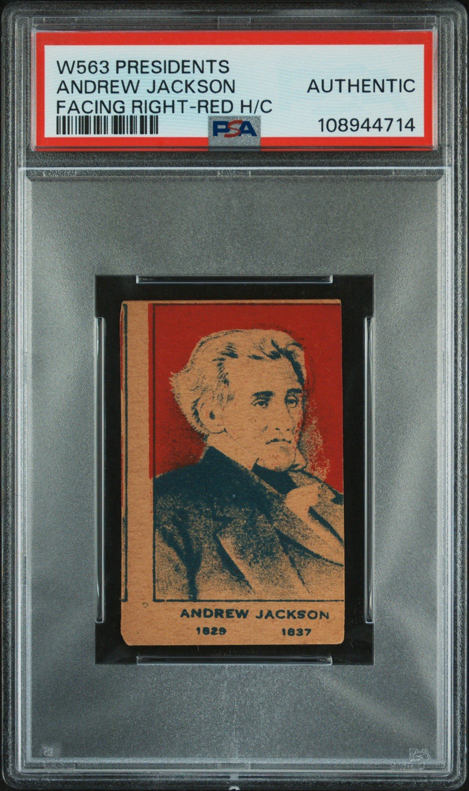 1921 W563 US PRESIDENTS ANDREW JACKSON HAND-CUT PSA GRADED AUTHENTIC VERY RARE