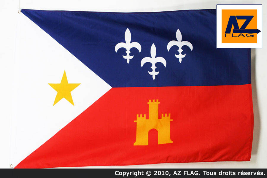 ACADIA FLAG 3\' x 5\' - CANADA - ACADIAN FLAGS 90 x 150 cm - BANNER 3x5 ft High qu
