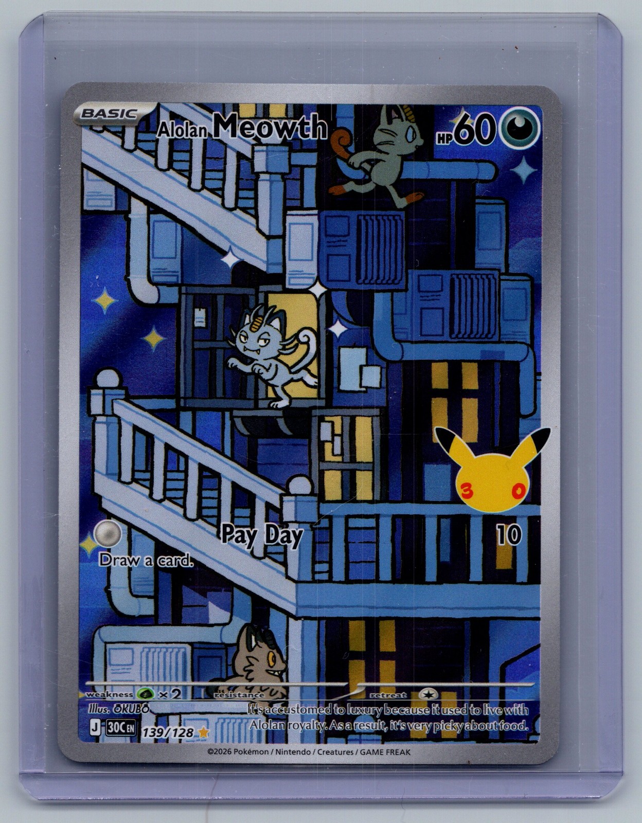 ME: 30th Celebration #139/128 Alolan Meowth