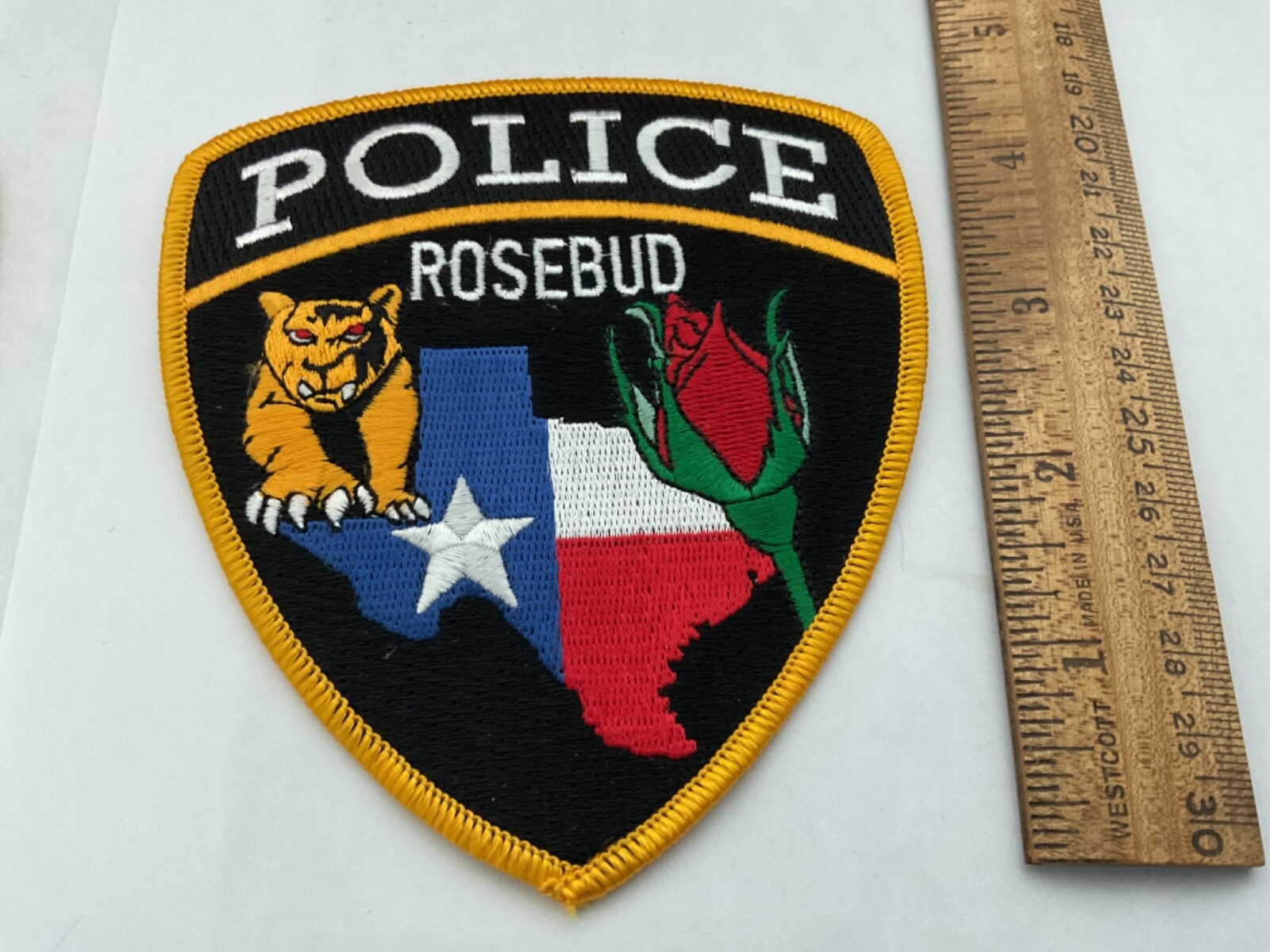Rosebud Police Texas collectable patch full size Rosebud Police Texas collectable patch full size
