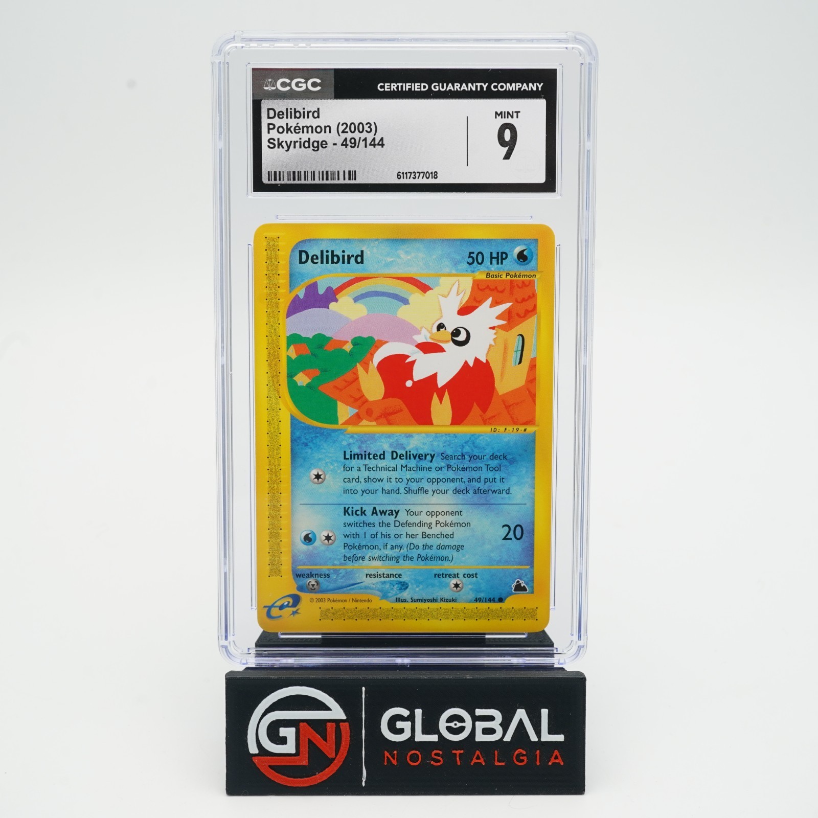 Delibird #49 Skyridge Pokemon 2003 WOTC POP 18 CGC 9