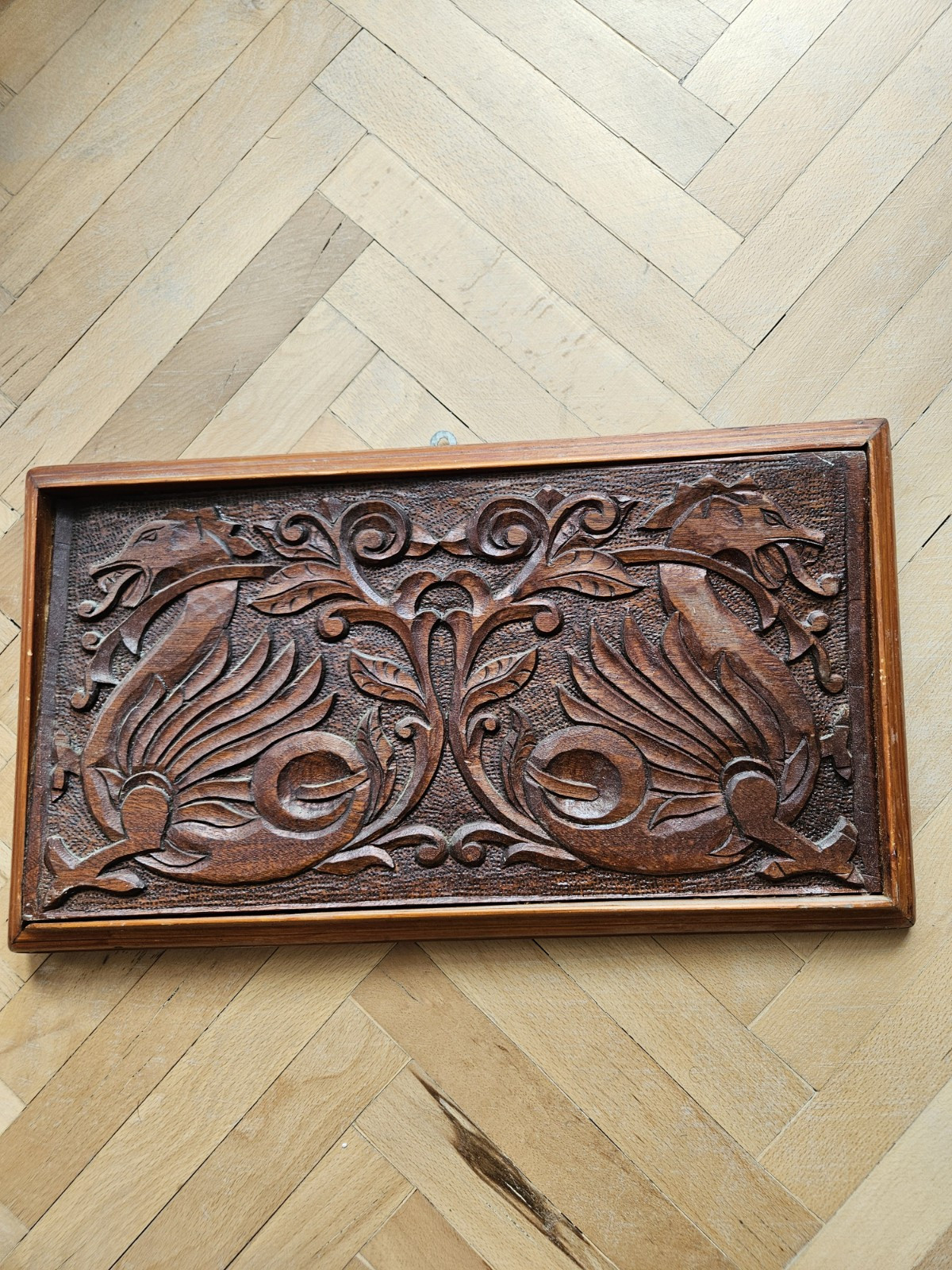 RRR RARE Vintage Hand Carved Wooden Dragons Wall Decor RRR RARE Vintage Hand Carved Wooden Dragons Wall Decor