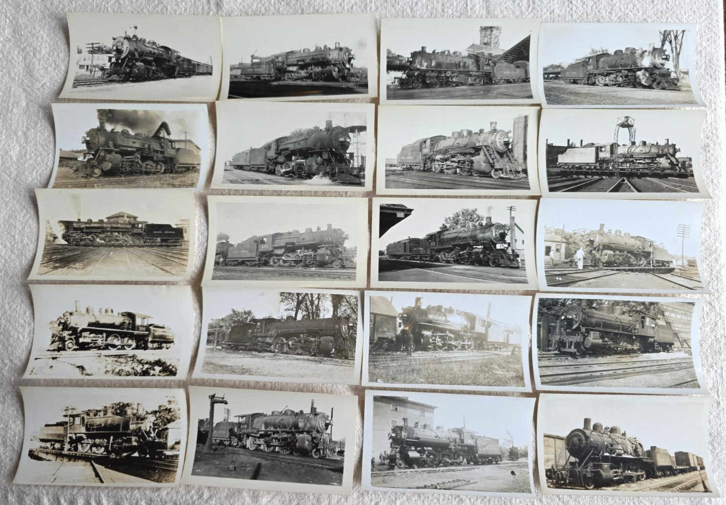 C. 1940s Maine Central Railroad Steam Locomotive Snapshot Photo Lot Of 20 C. 1940s Maine Central Railroad Steam Locomotive Snapshot Photo Lot Of 20