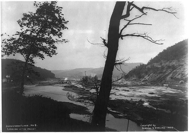 Johnstown Pennsylvania USA 1889 Johnstown Flood Looking Up the Valley