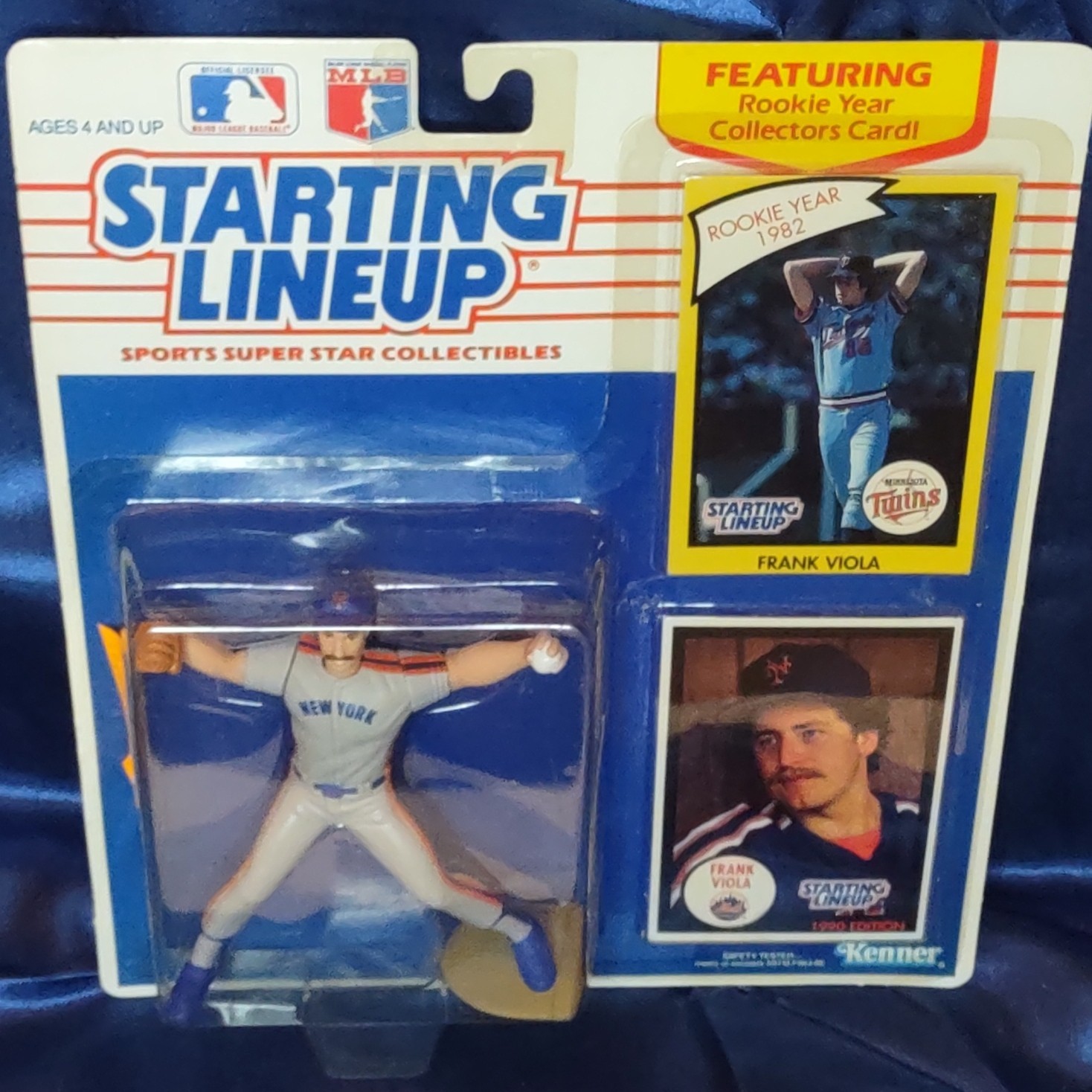 Kenner Starting Lineup Frank Viola 1990 Edition MLB Figure w/ Collectors Card