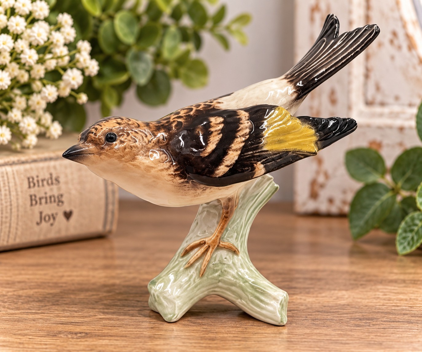 Goebel Brambling Pinson Bird Porcelain Figurine Marked Vintage