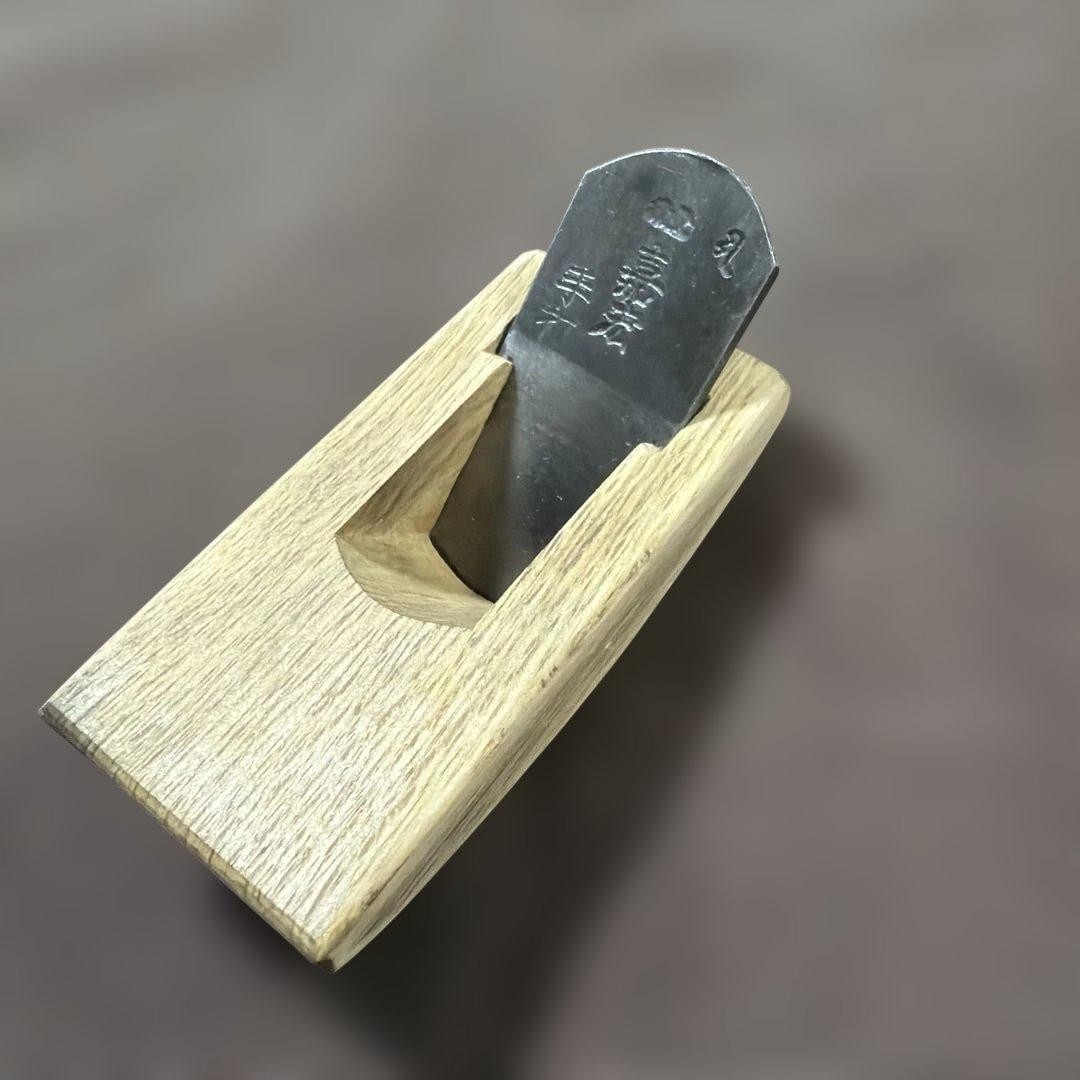 Japanese Plane Kanna 24mm Curved Sole Woodworking Tool Carpenter Signed Blade