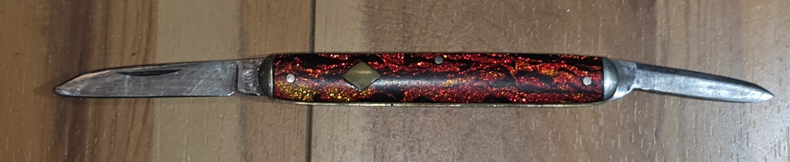VINTAGE John Primble Belknap 5742  Pen Knife - RARE Christmas Tree Celluoid, USA