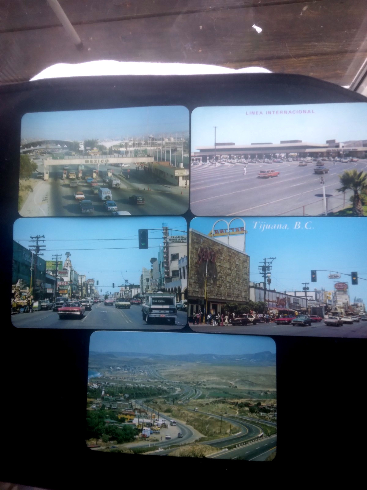 5  Mid-Century Photo Postcards RPPC Mexico, Border