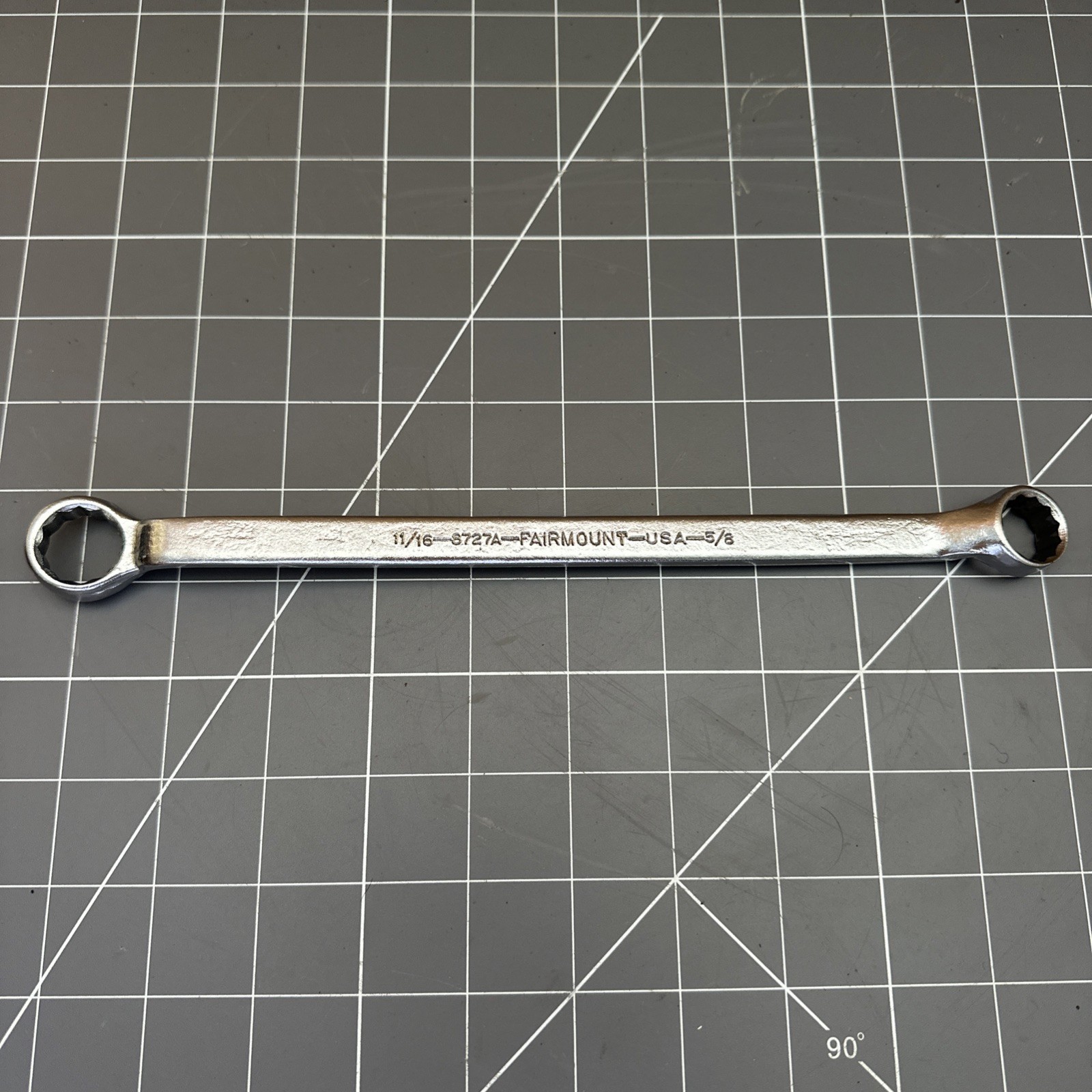Fairmount 8727A 12 Point Box End Wrench 11/16” & 5/8” In. SAE Vintage USA Minty