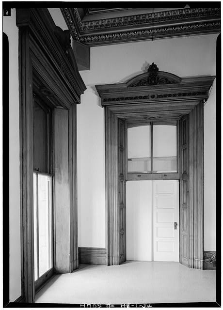 Honolulu Hawaii Iolani Palace Senate Chamber Window Shutter Details 1900s