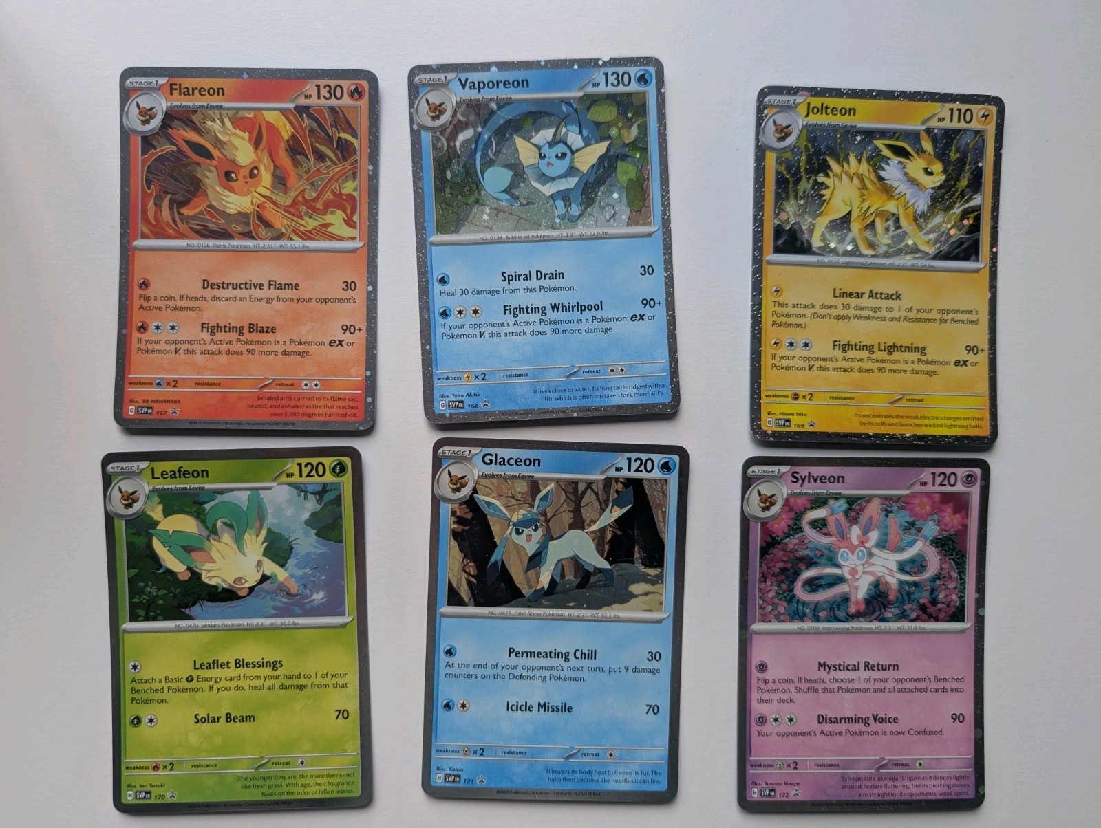 Full Complete Set Eeveelutions SVP Cosmos Promos Prismatic Evolutions Pokemon NM