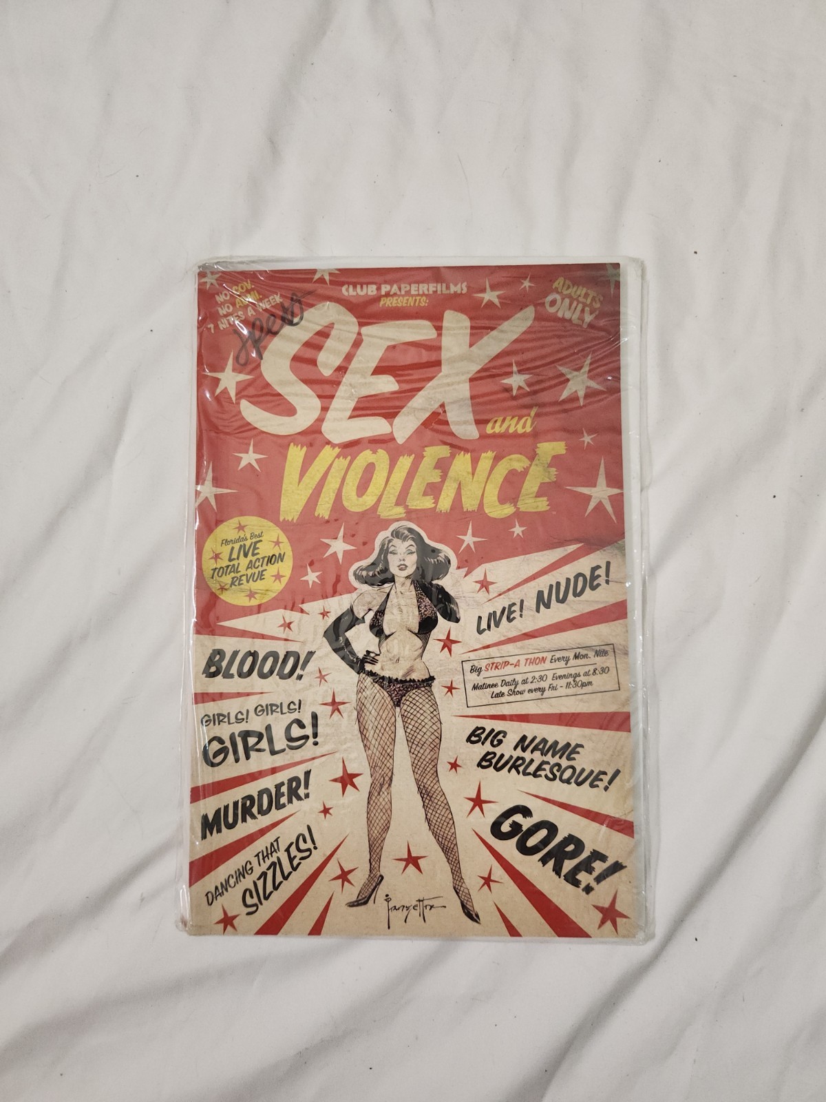 Sex and Violence #1 Signed PaperFilms COA Palmiotti Conner Frazetta Homage