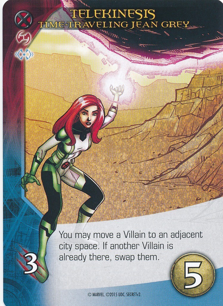 TIME-TRAVELING JEAN GREY Upper Deck Marvel Legendary TELEKINESIS
