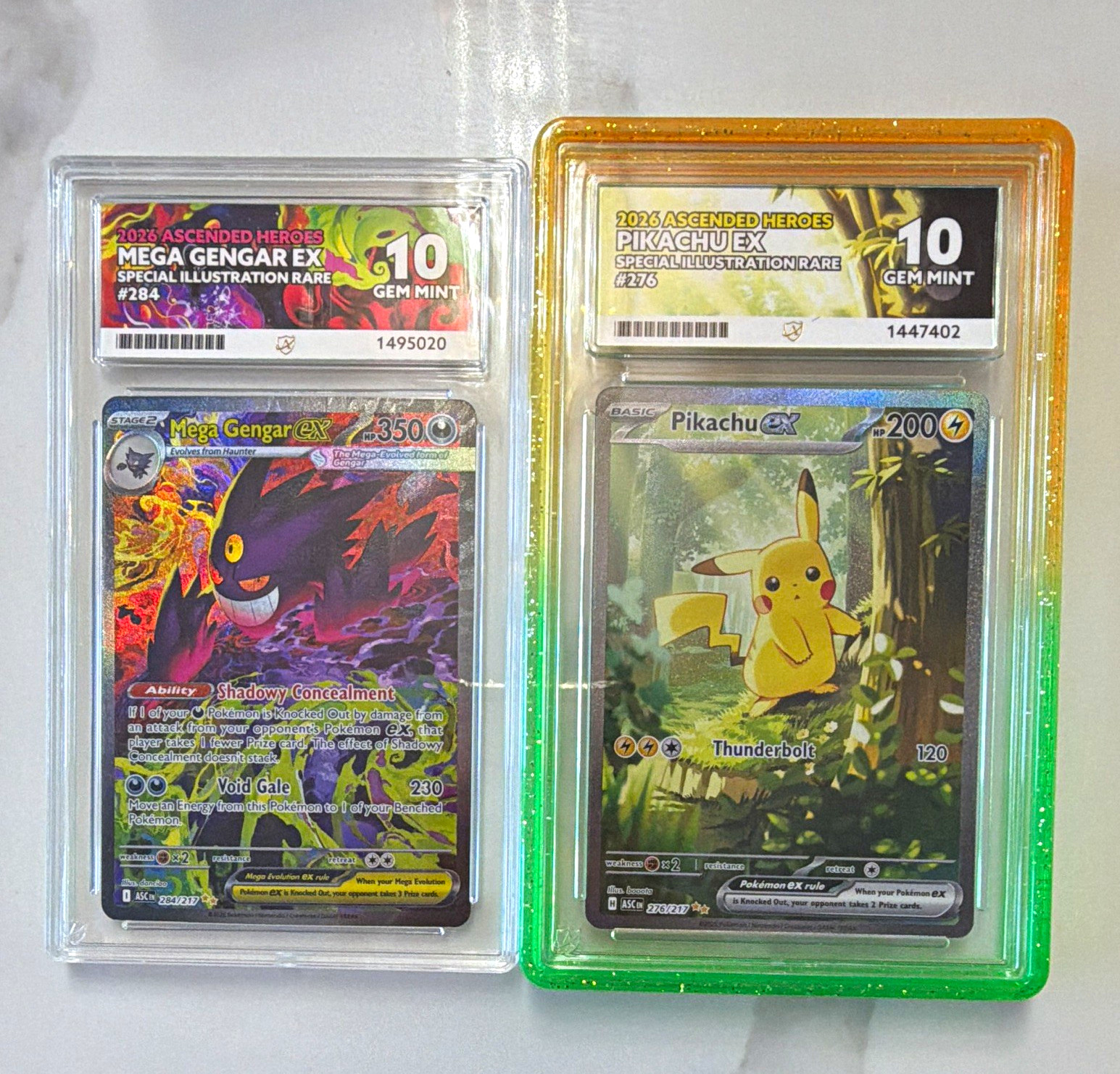 Pokémon TCG 2026 Ascended Heroes PSA 10 Lot Mega Gengar ex #284 Pikachu ex #276