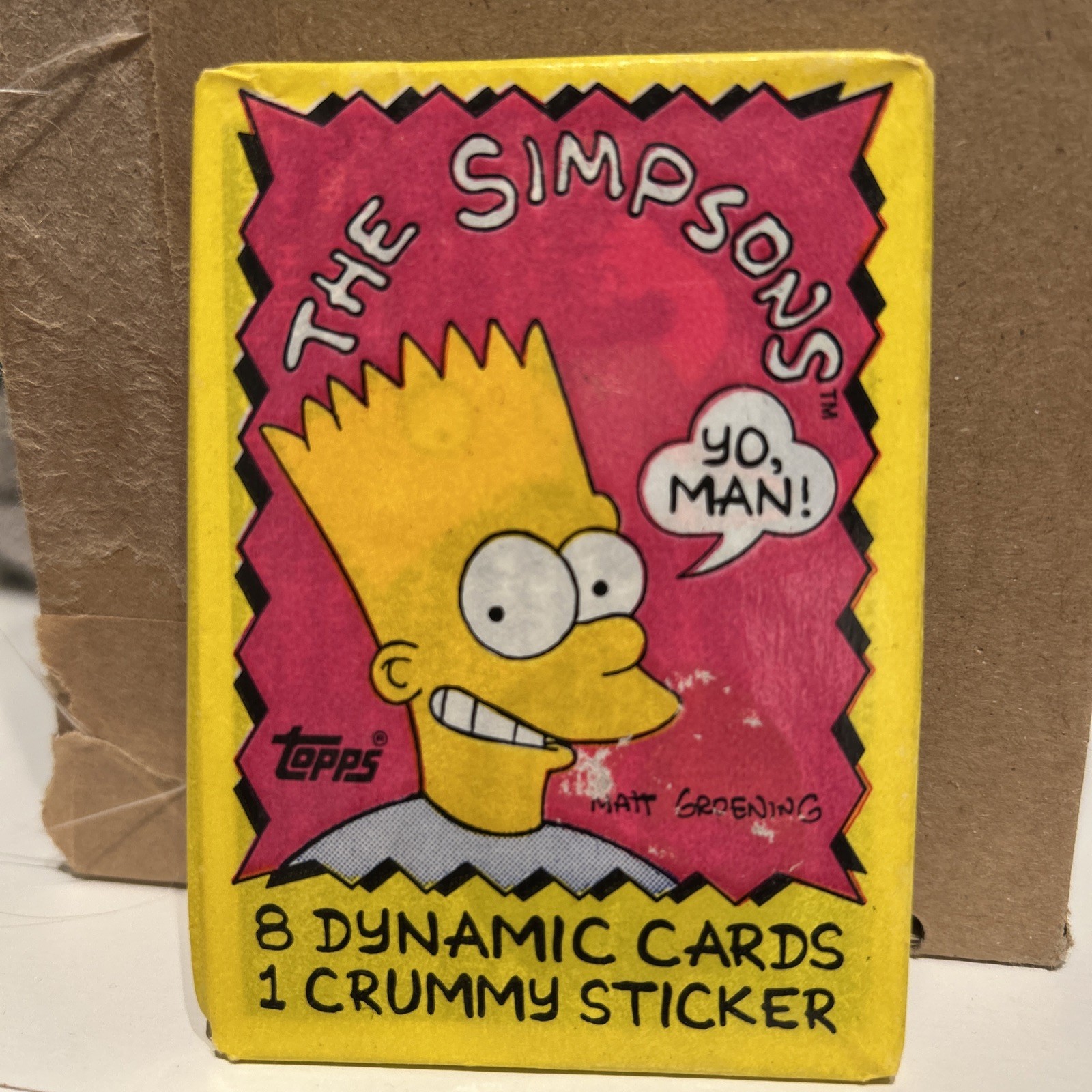 1990 Topps The Simpsons Sealed Pack With No Way  #15 On Top Of Pack 🔥