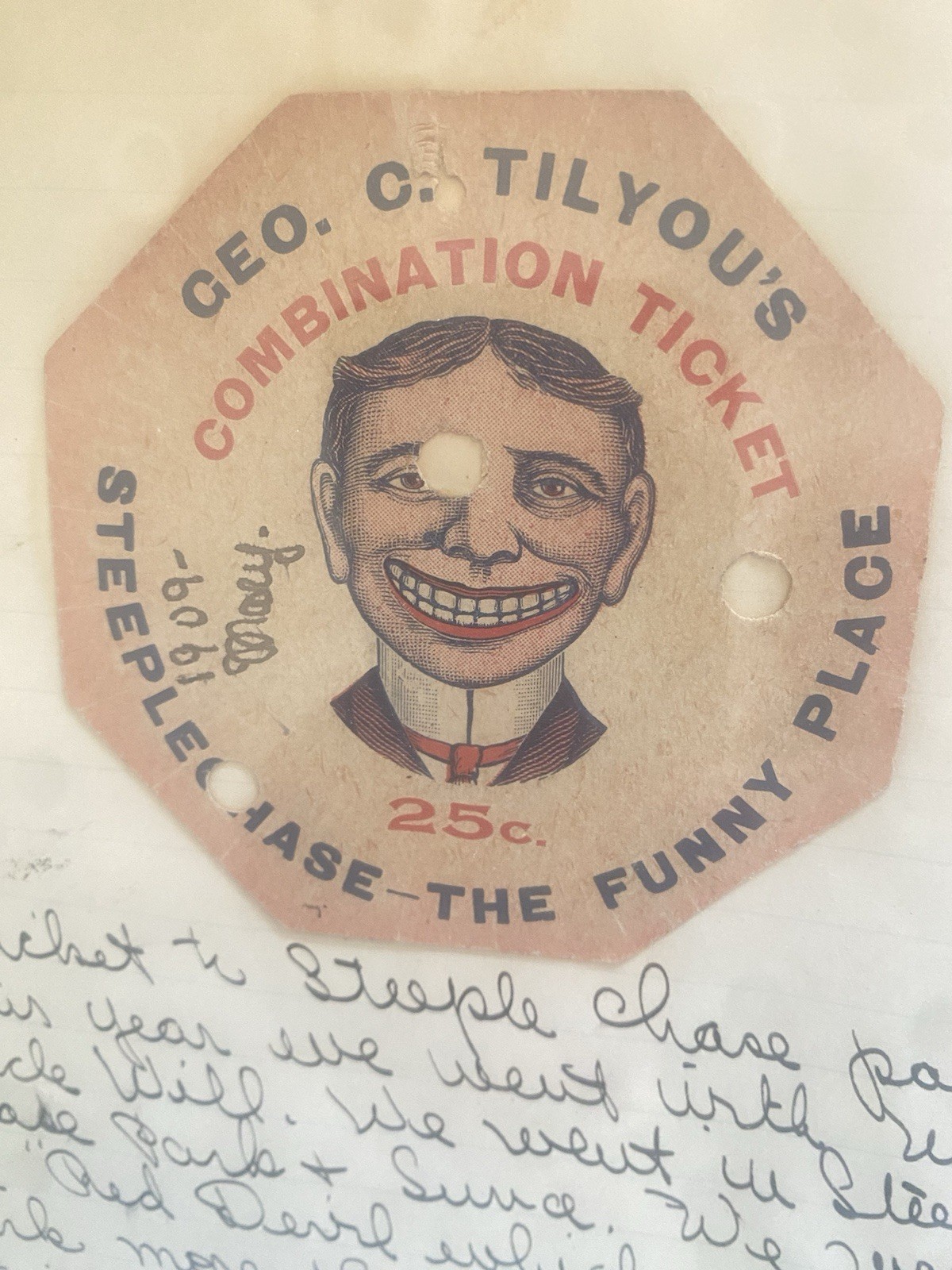 Vintage Coney Island steeplechase Ticket