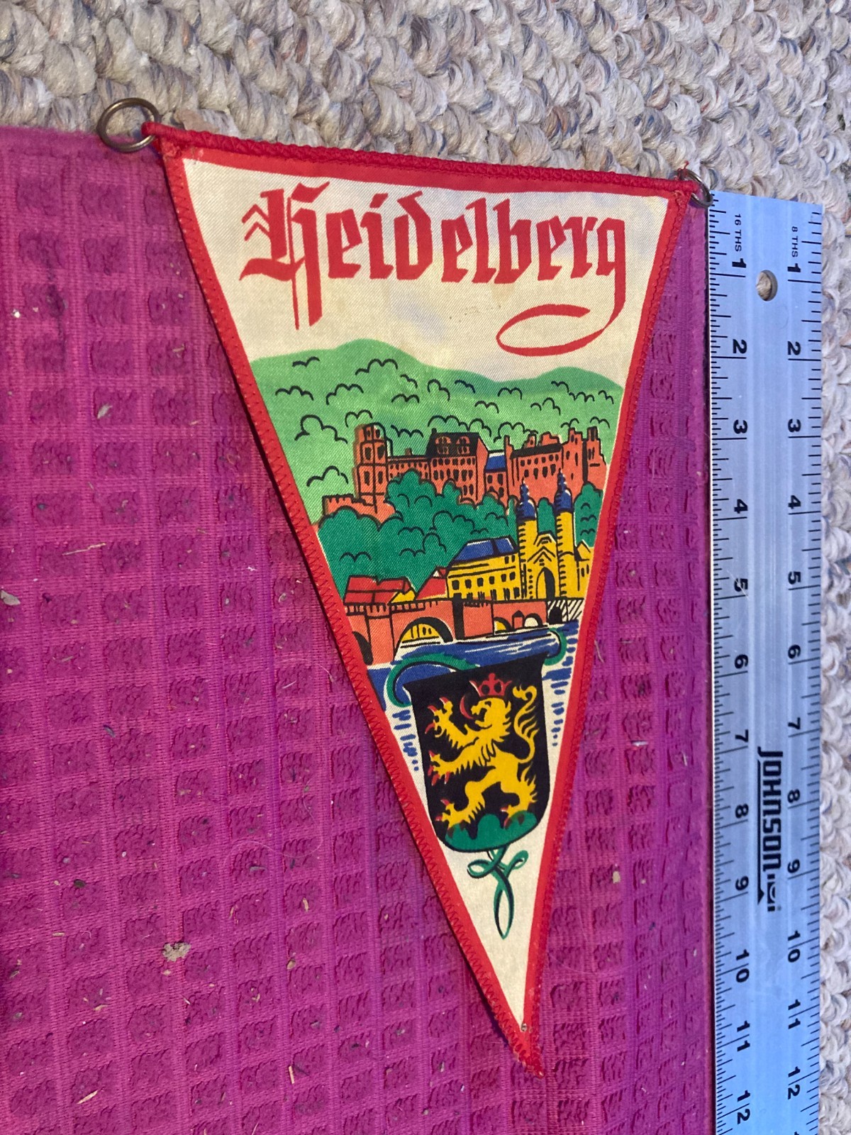 VINTAGE Heidelberg Germany Pennant SPEYER Weinheim BRUCHSAL Karlsruhe HIRSCHORN VINTAGE Heidelberg Germany Pennant SPEYER Weinheim BRUCHSAL Karlsruhe HIRSCHORN