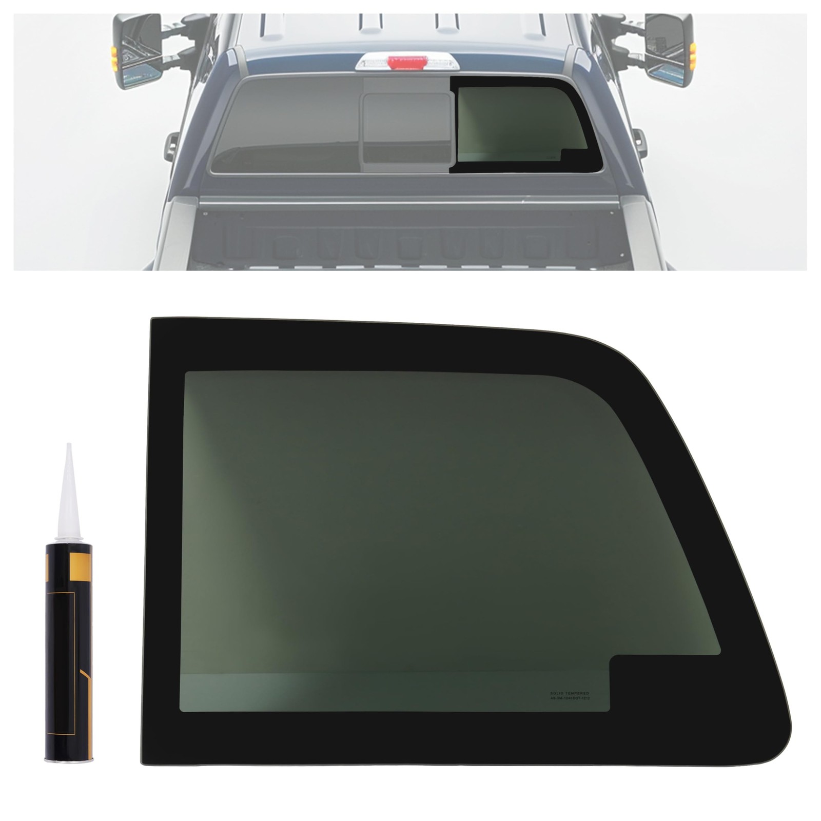 Rear Door Window Compatible with 2008-2016 Ford F250 F350 Manual and Power Sl... Rear Door Window Compatible with 2008-2016 Ford F250 F350 Manual and Power Sl...