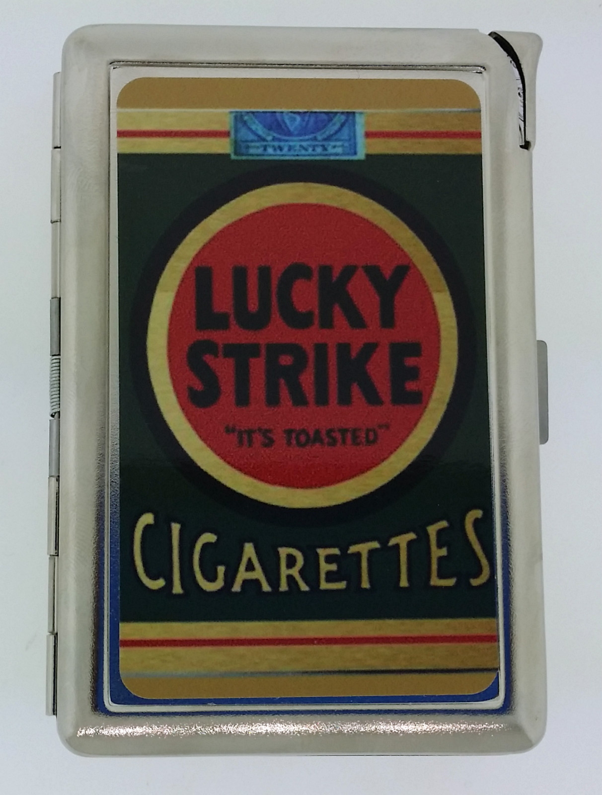 100\'s Size Vintage Smoking Ad Cigarette Case lighter ID Holder Wallet