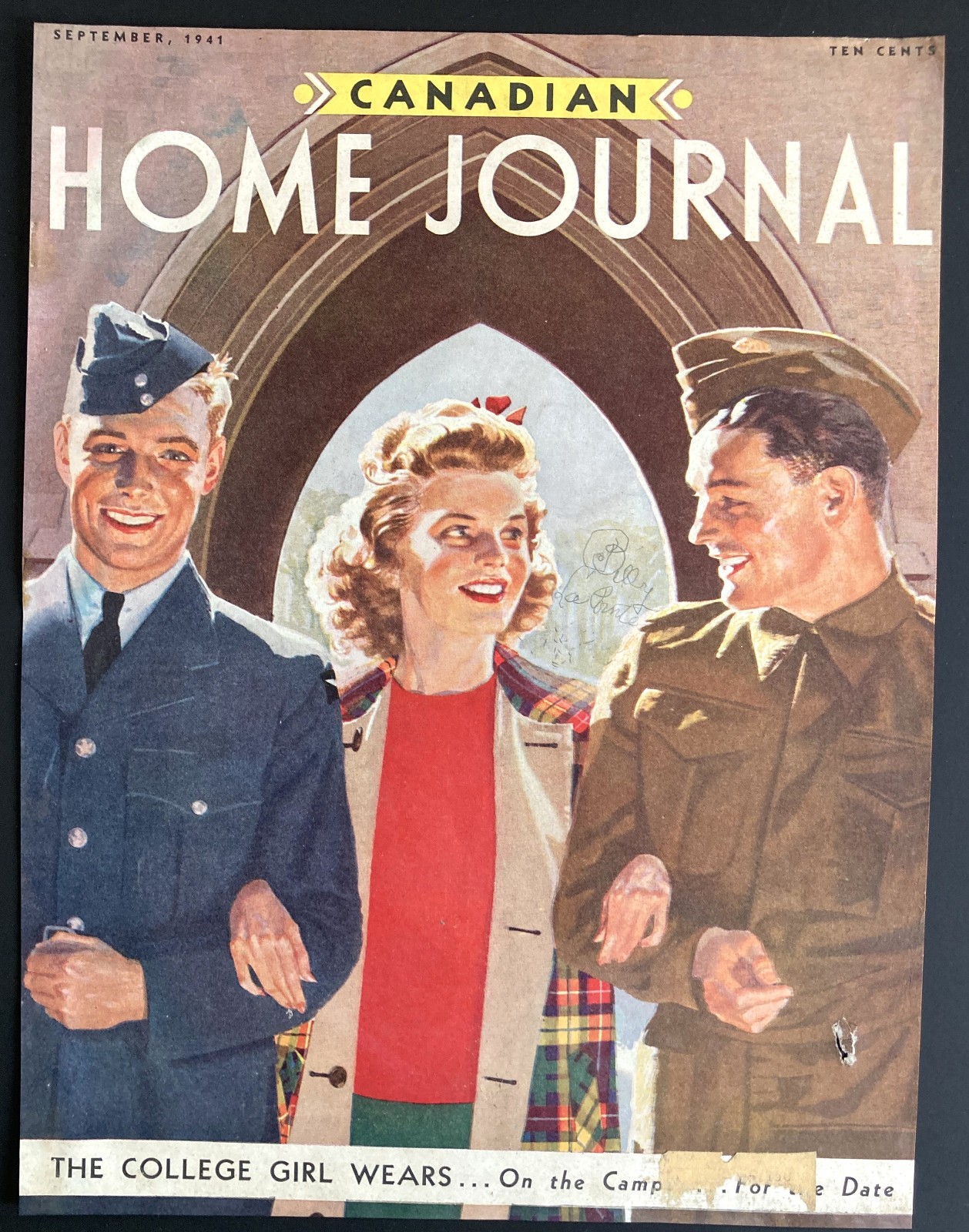 1941 CANADA ROYAL CANADIAN AIR FORCE WWII MAGAZINE COVER ARMY SOLDIER RCAF