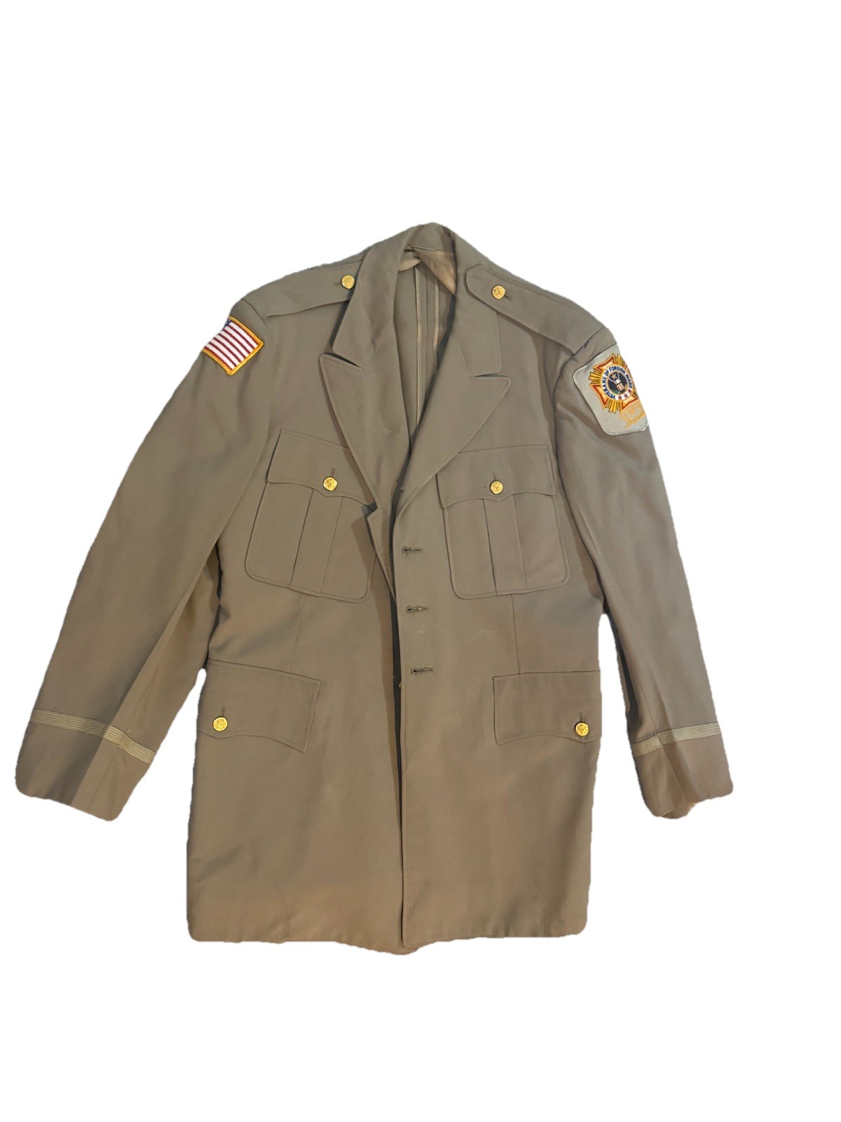 WW II Regulation USA Army Officers Jacket VFW Member World War II
