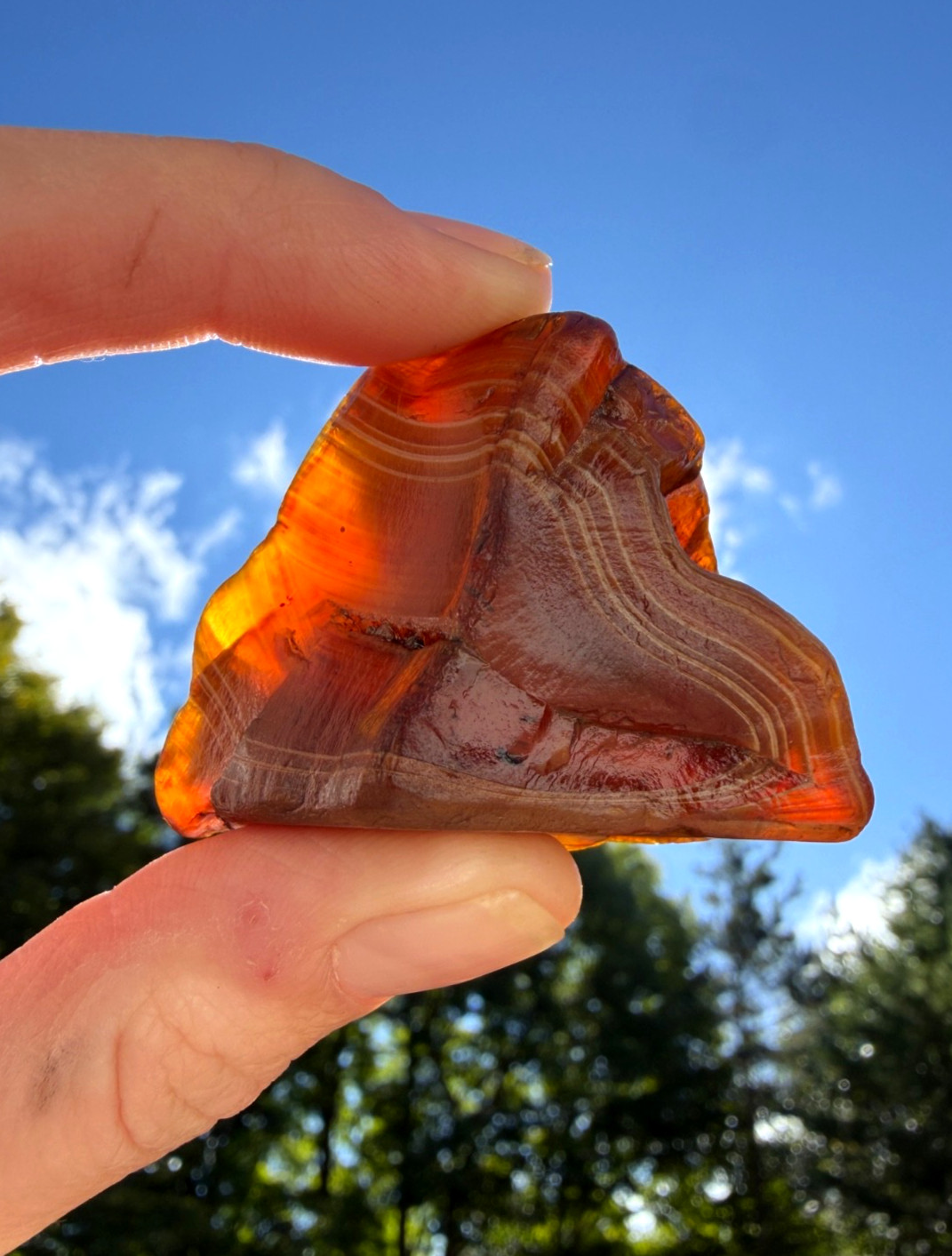 2.1 oz Gem Water-Level Carnelian Lake Superior Agate - Raw LSA Specimen (2\