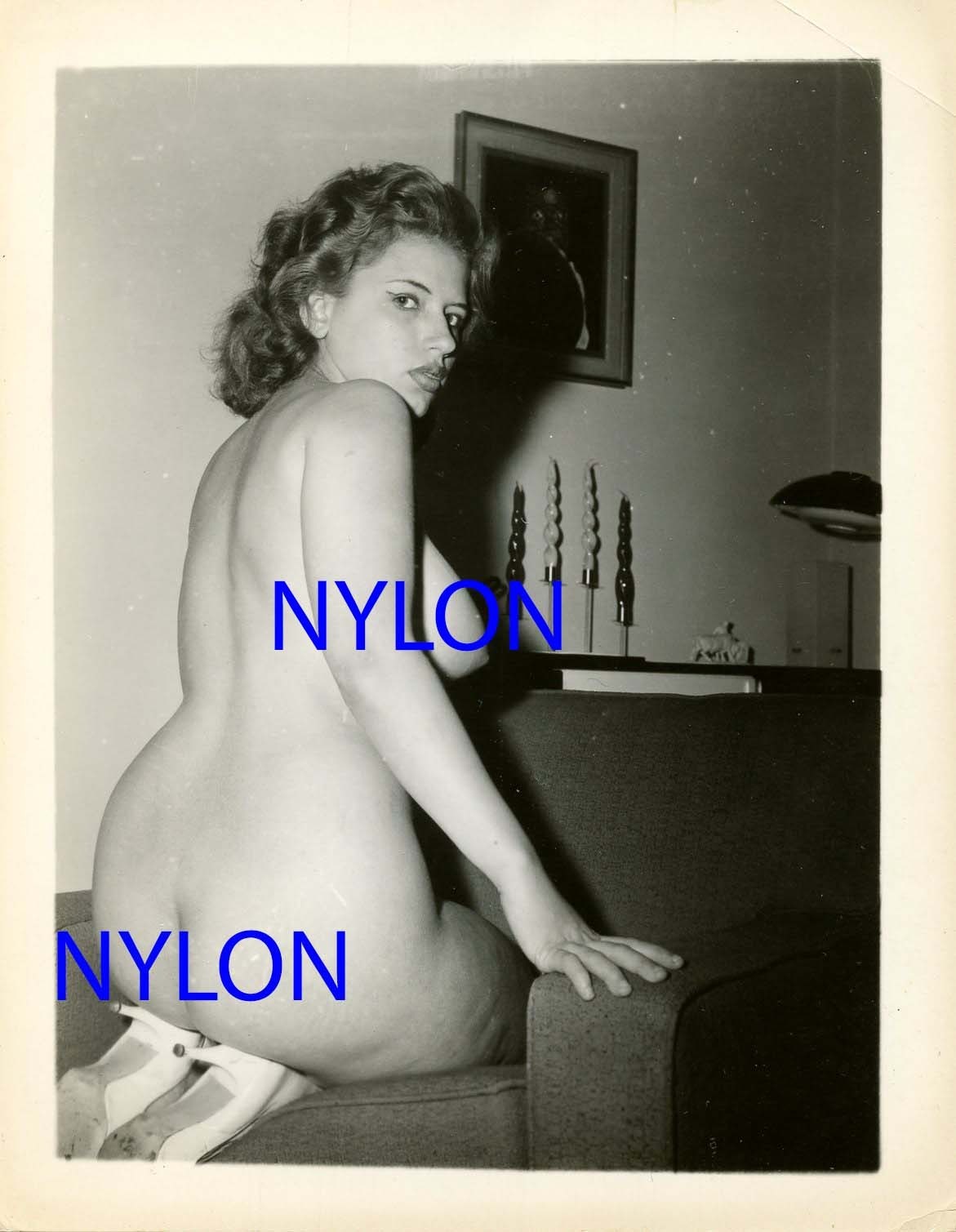 RARE 4 x 5 PHOTOGRAPH OF NUDE MODEL SHERRY LYNN