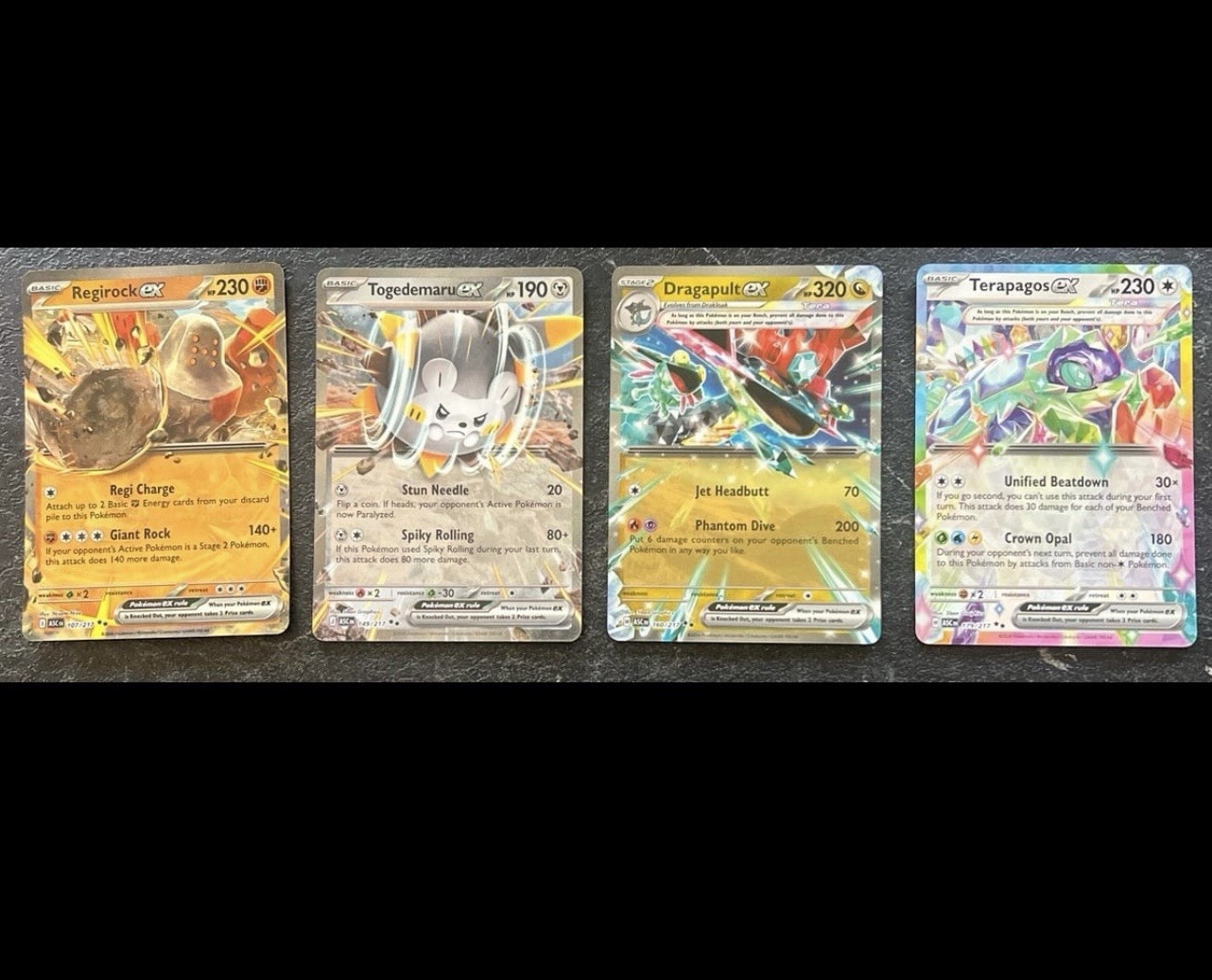 Pokémon Ascended Heroes EX Lot (4) Cards Double Rare Near Mint
