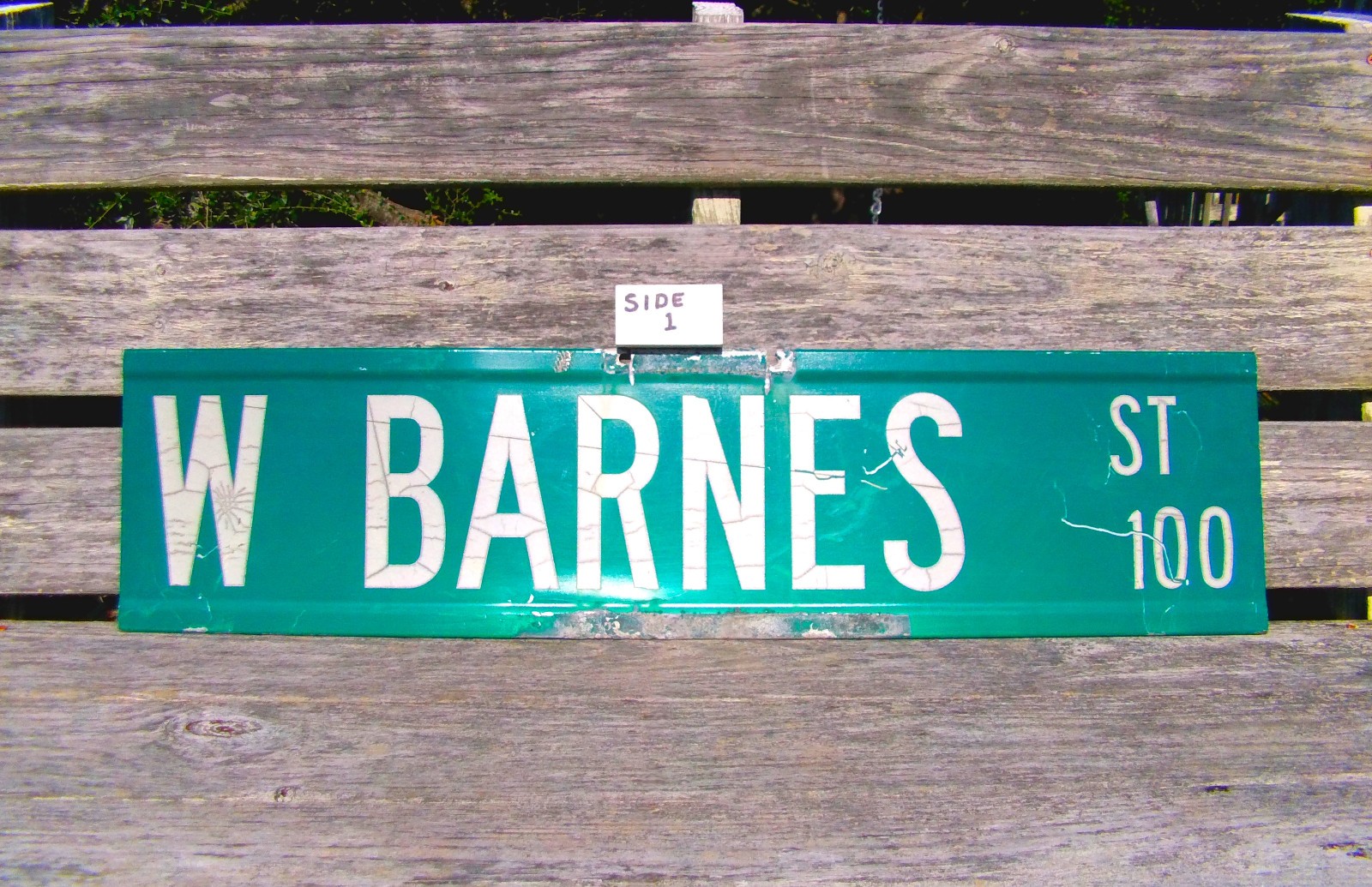 Authentic Vintage OBX 2 Sided Aluminum Street Sign:\