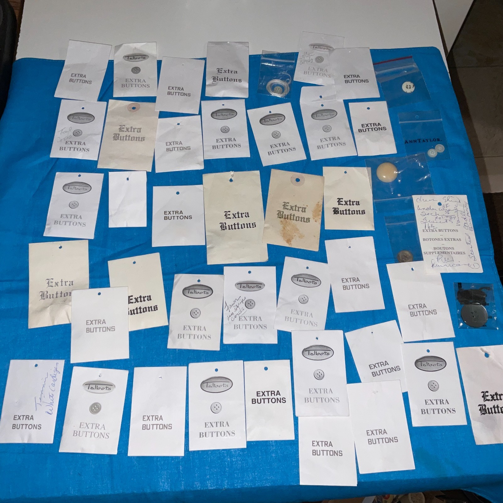 Vintage Talbots Extra Button Lot Original Envelopes Single Buttons As Found
