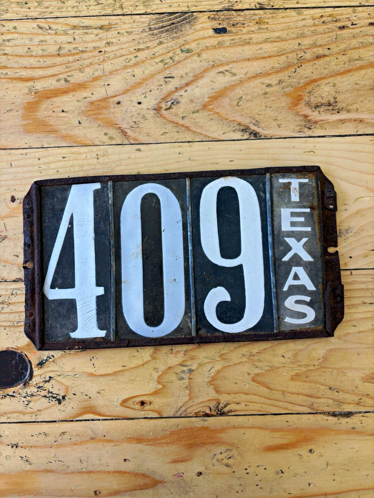 Porcelain Texas License Plate Pre-State 3 digit Super rare