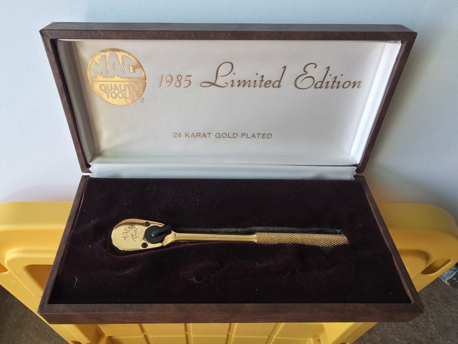 MAC TOOLS XR85 VINTAGE 1985 LIMITED EDITION RATCHET 24K GOLD PLATED In Case