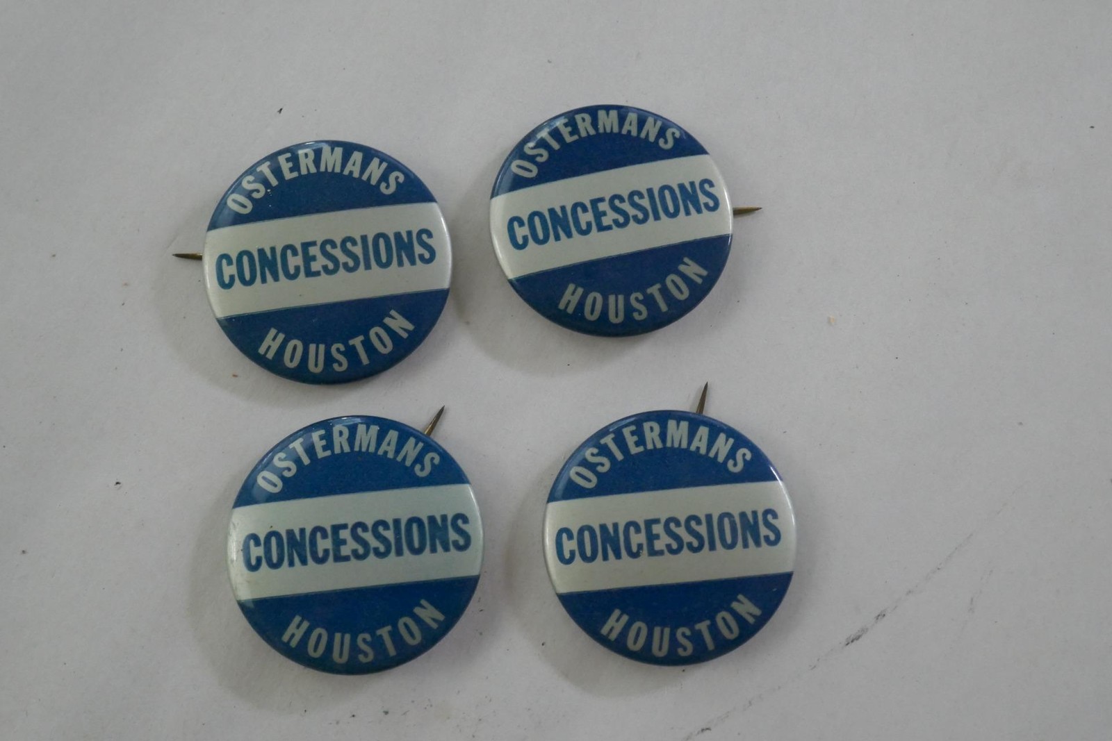Vintage Pinbacks Ostermans Concessions Houston Texas Carnival