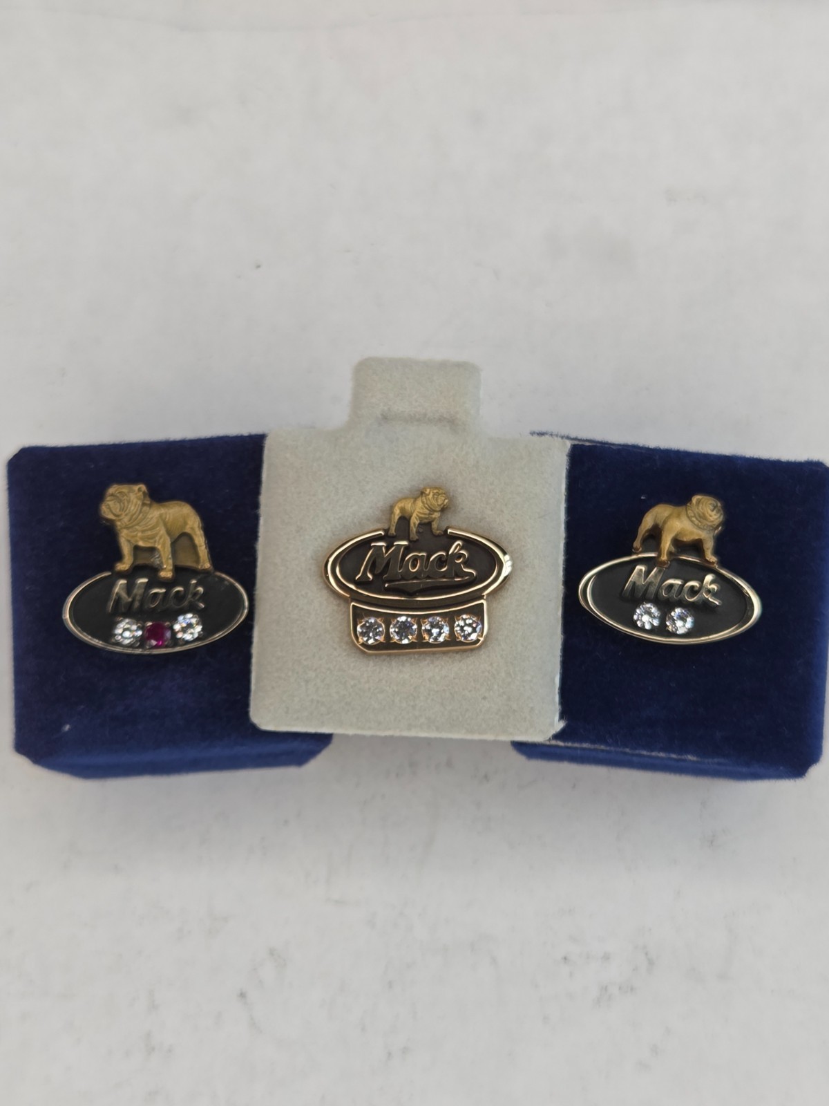 Vintage Mack Trucks 10K Gold Service Award Pin Collection - Set of 3 Vintage Mack Trucks 10K Gold Service Award Pin Collection - Set of 3