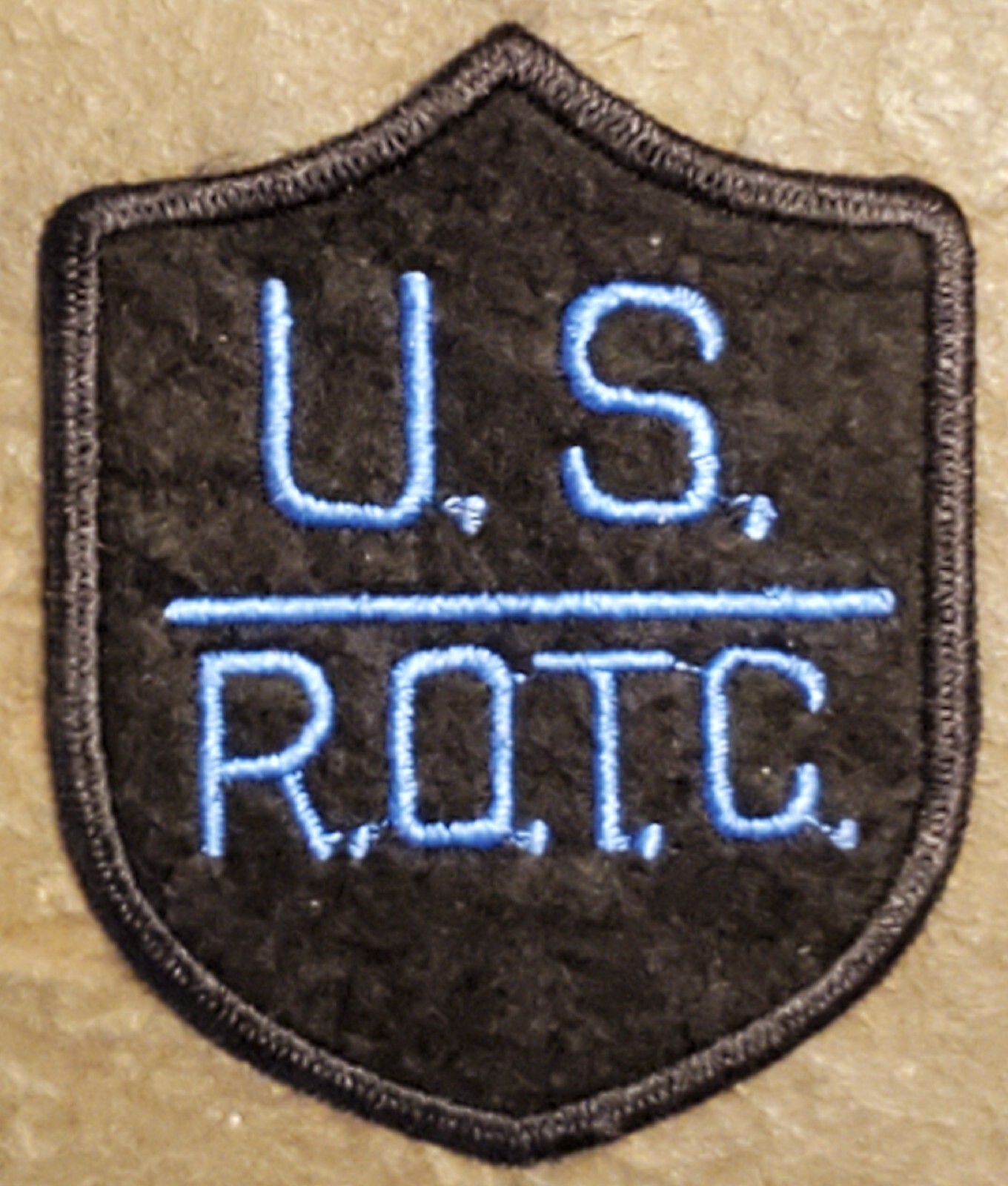 Vintage College University U.S. ARMY AIR FORCE ROTC Patch BLUE & BLACK Felt Orig