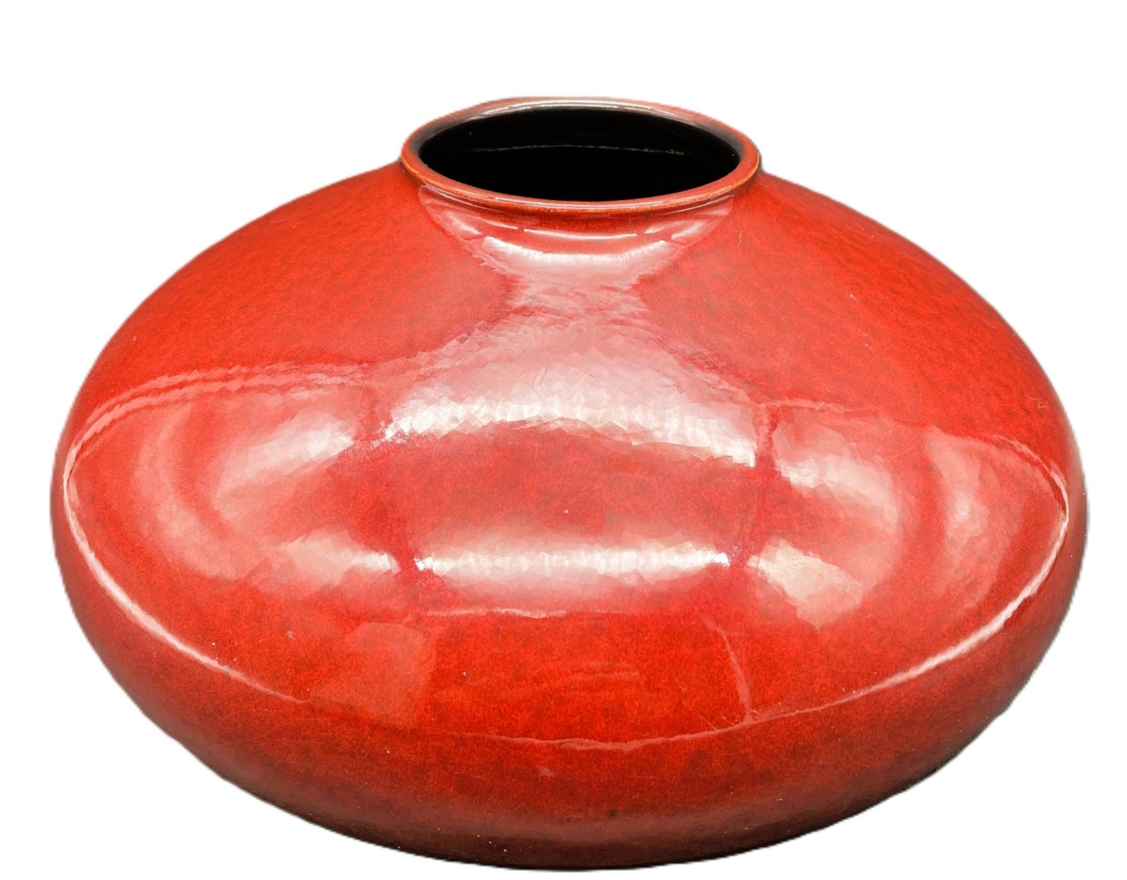 Vintage Mid Century Scheurich Amano Red Pottery Vase West German Modernist